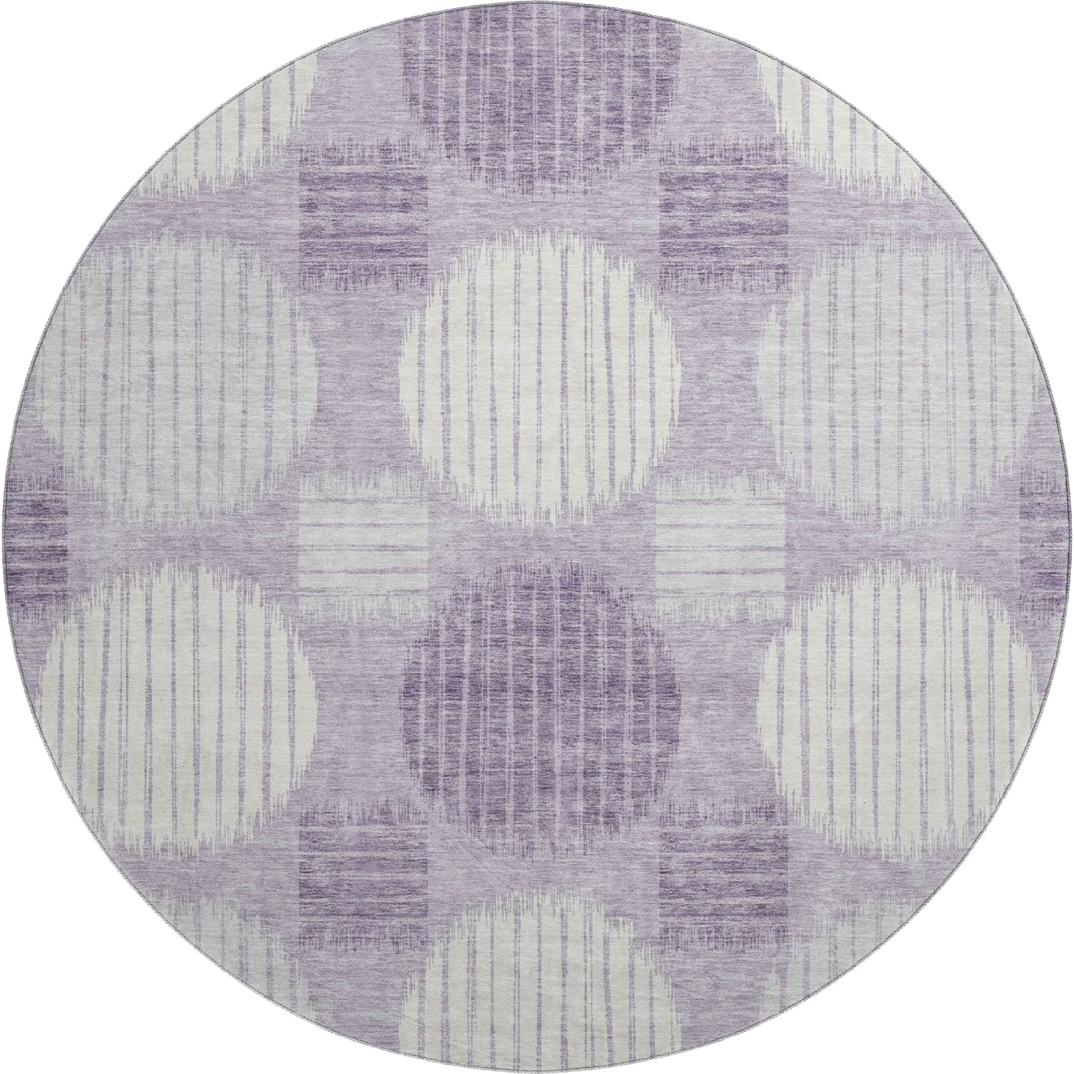 Jaipur Machine Washable Transitional Purple Rug 8' x 8' #shape_Round