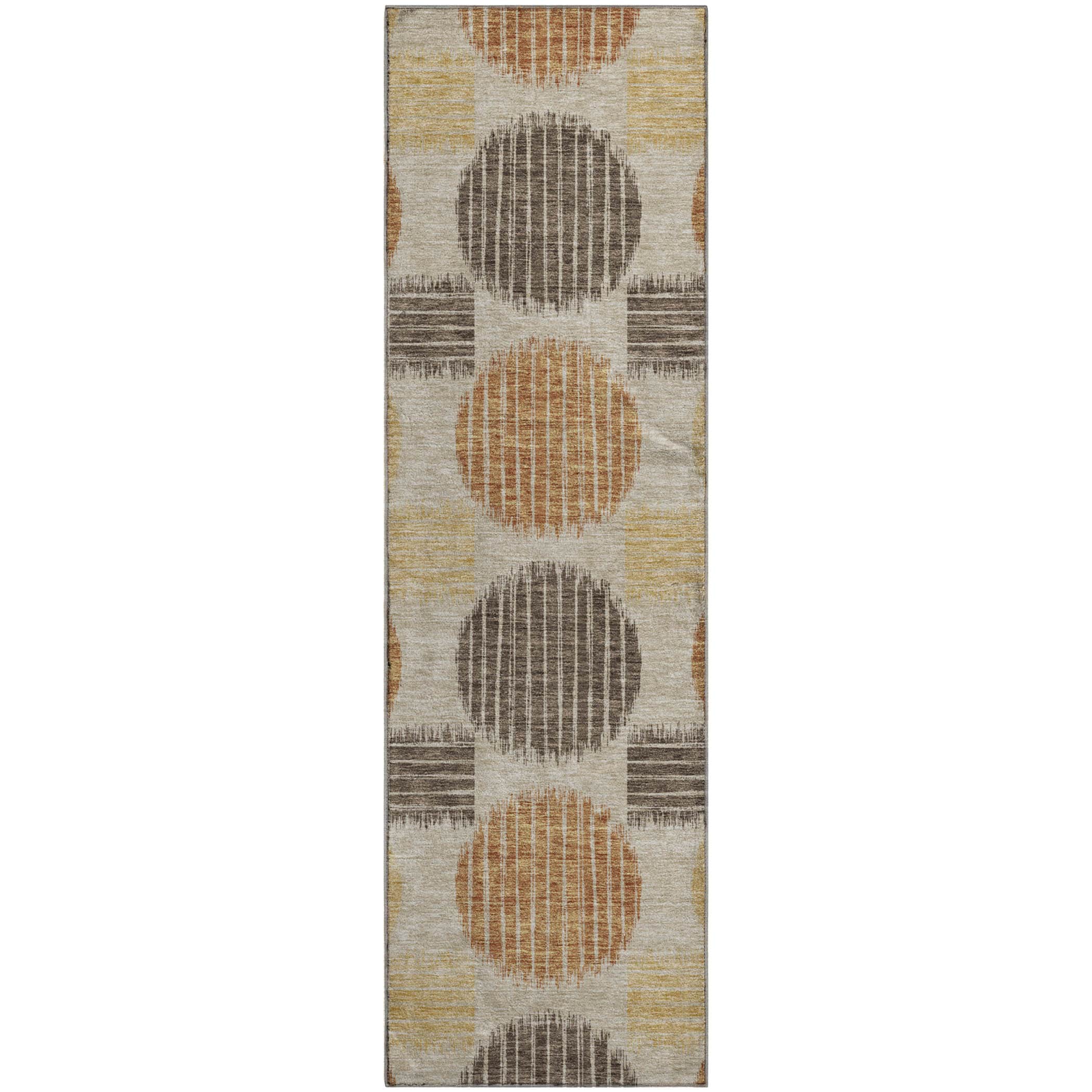 Jaipur Machine Washable Transitional Tan Brown Rug 2'3" x 7'6" #shape_Runner