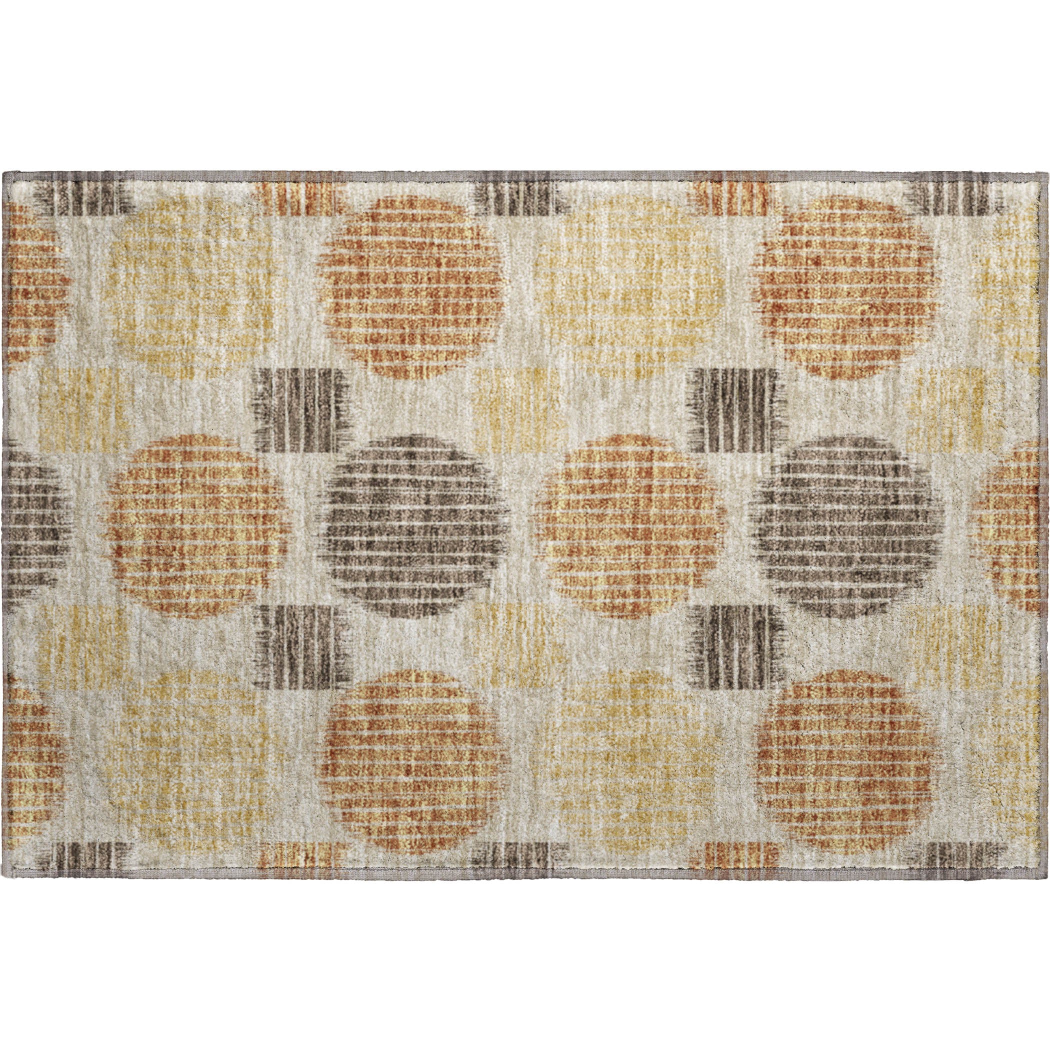 Jaipur Machine Washable Transitional Tan Brown Rug 1'8" x 2'6" #shape_Rectangle
