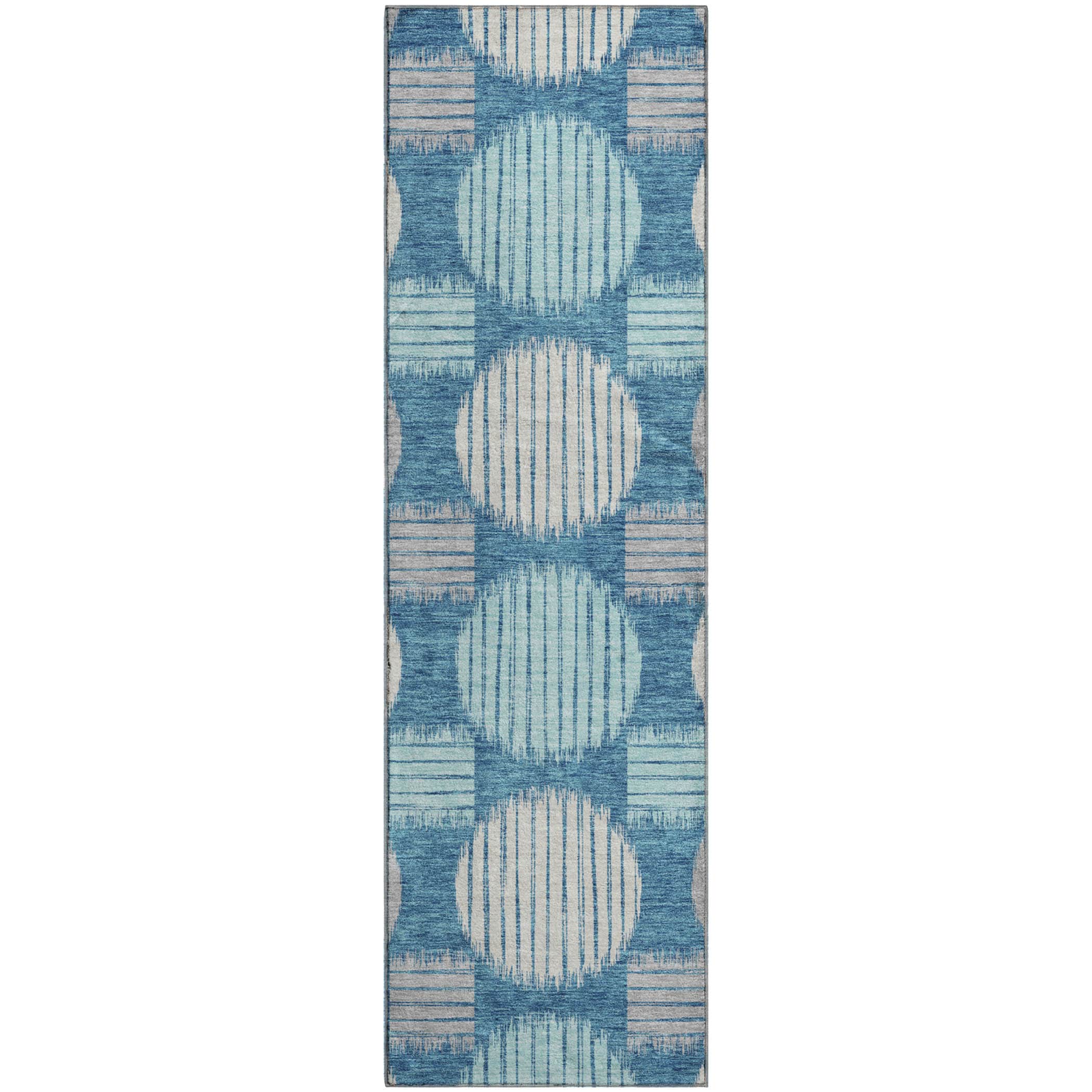 Jaipur Machine Washable Transitional Teal Rug 2'3" x 7'6" #shape_Runner