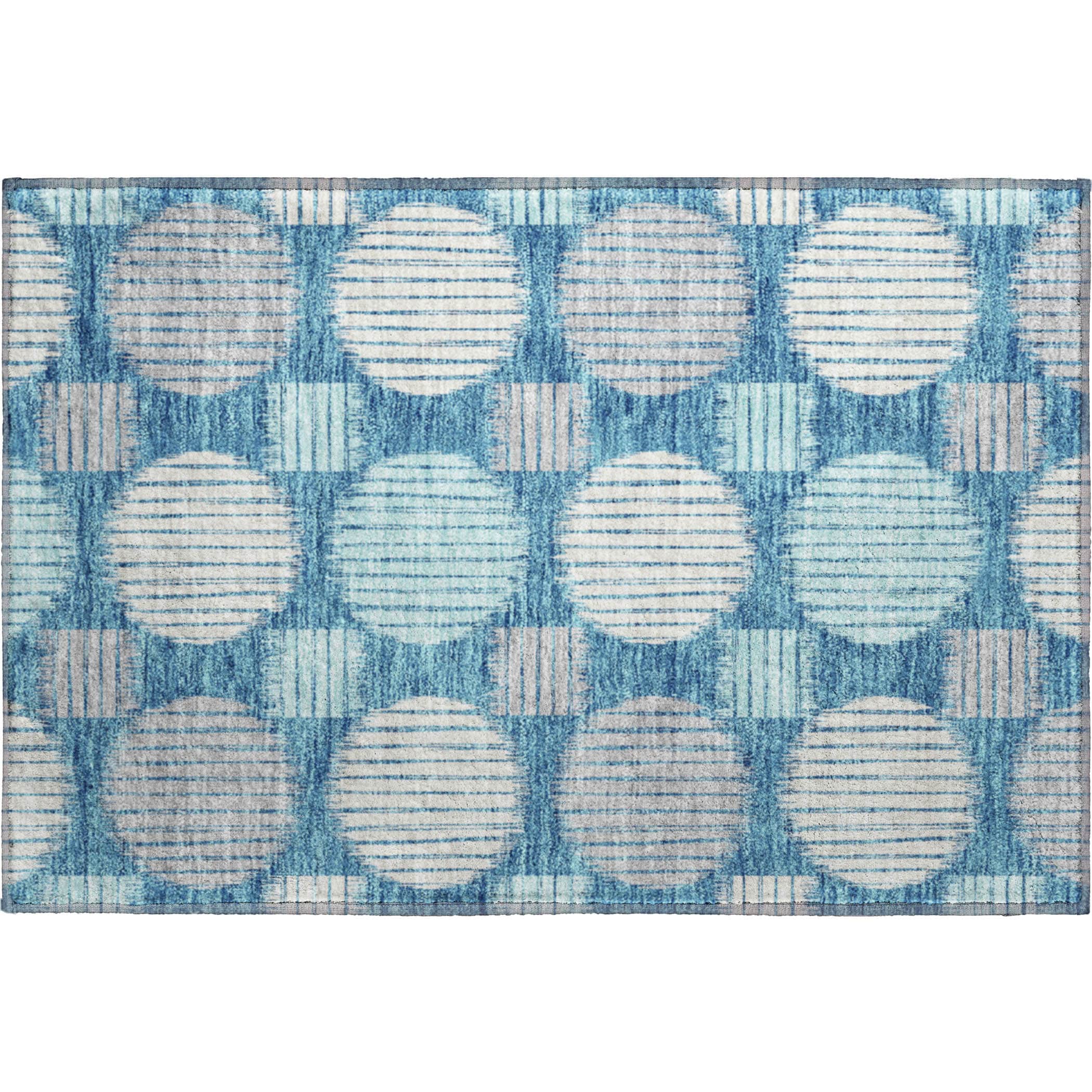 Jaipur Machine Washable Transitional Teal Rug 1'8" x 2'6" #shape_Rectangle