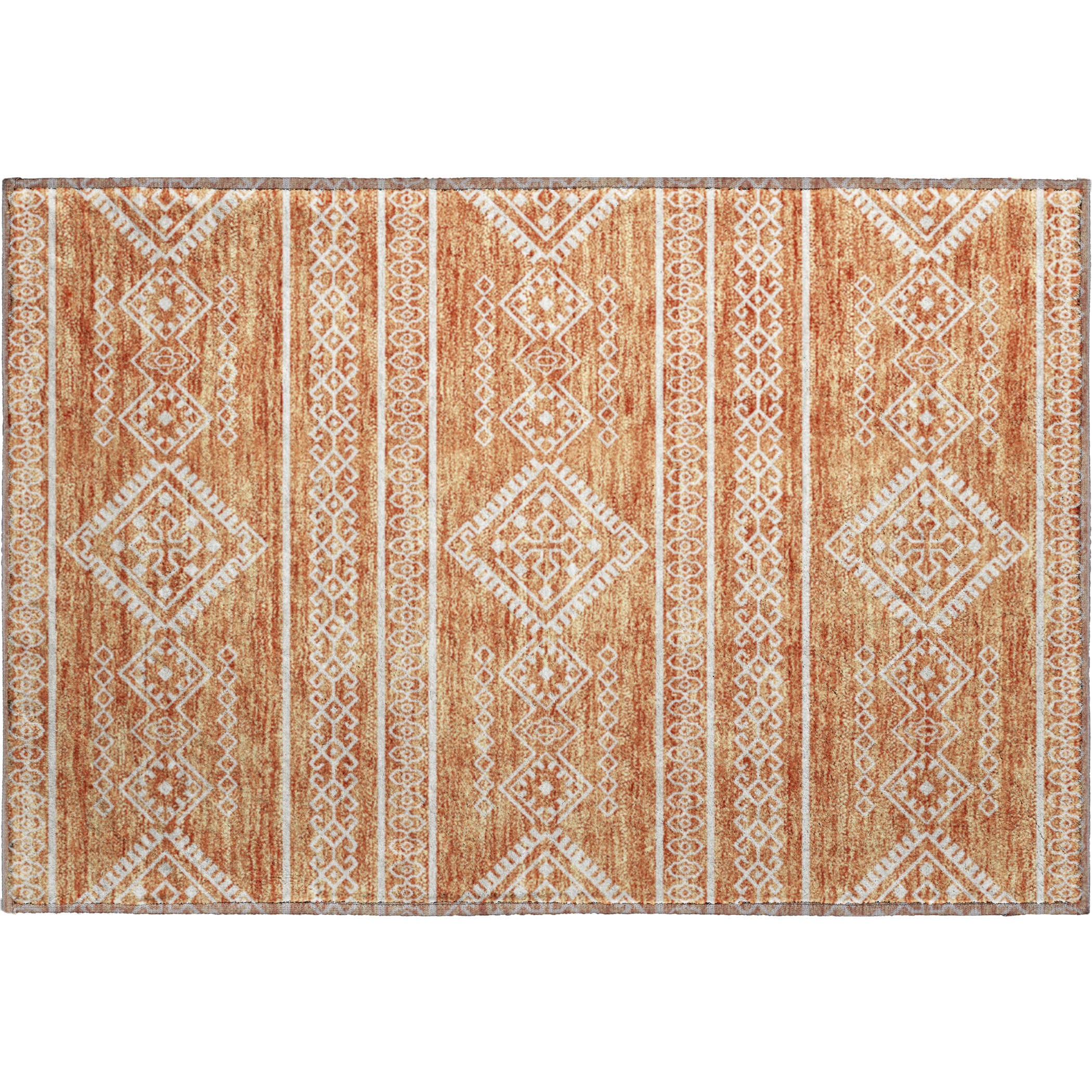 Ghent Machine Washable Transitional Copper Orange Rug 1'8" x 2'6" #shape_Rectangle