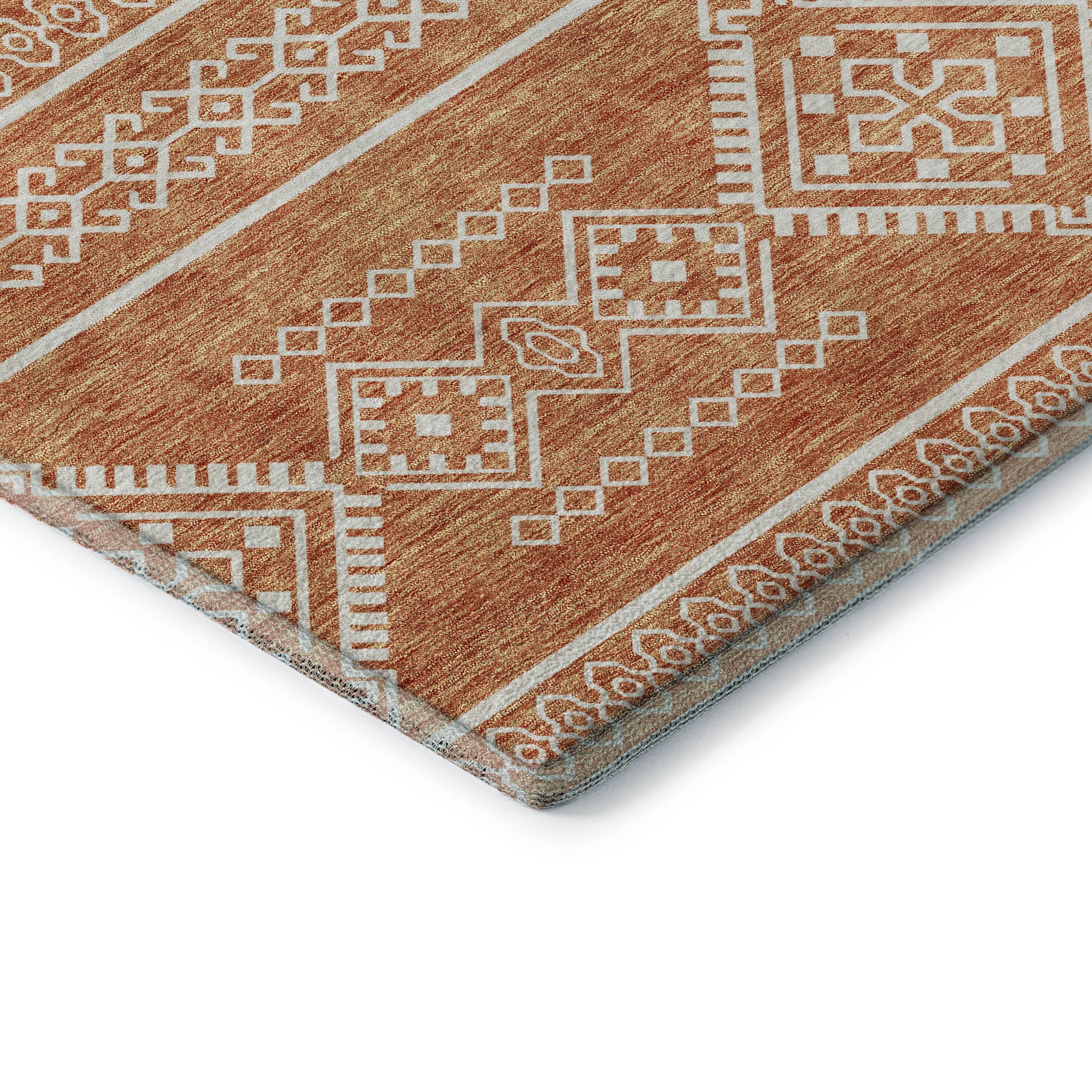 Ghent Machine Washable Transitional Copper Orange Rug 1'8" x 2'6" #shape_Rectangle