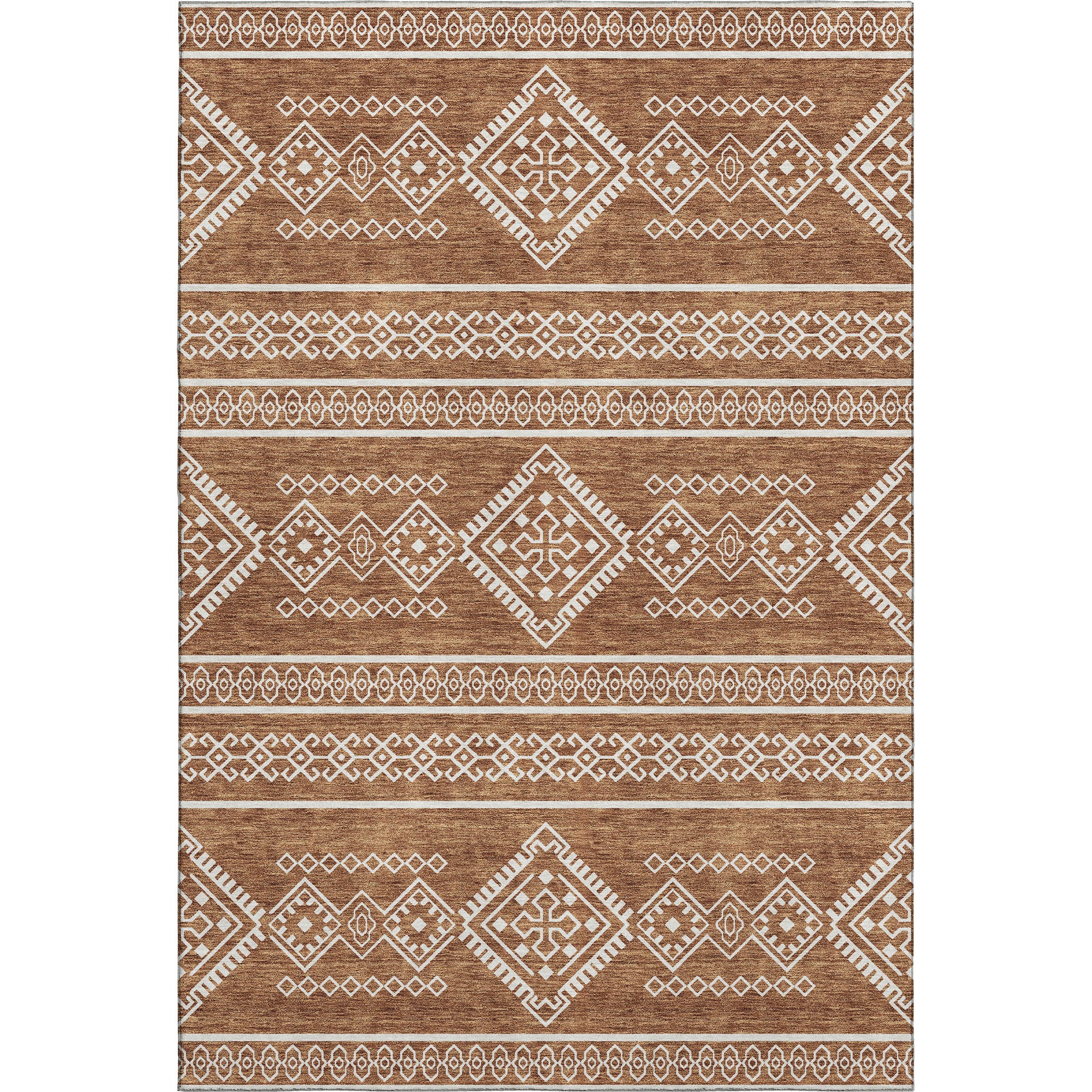 Ghent Machine Washable Transitional Paprika Orange Rug 2'6" x 3'10" #shape_Rectangle