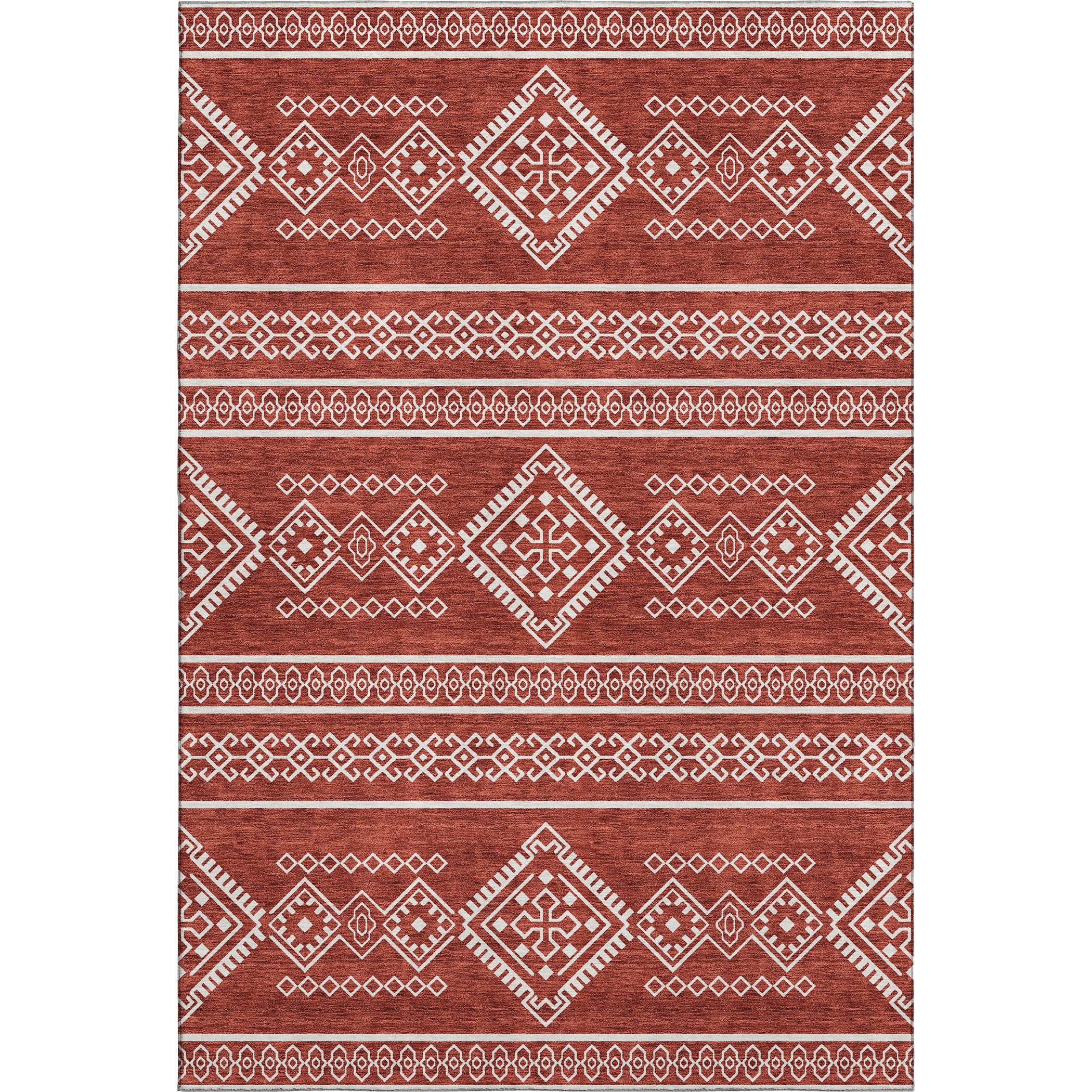 Ghent Machine Washable Transitional Red Rug 2'6" x 3'10" #shape_Rectangle