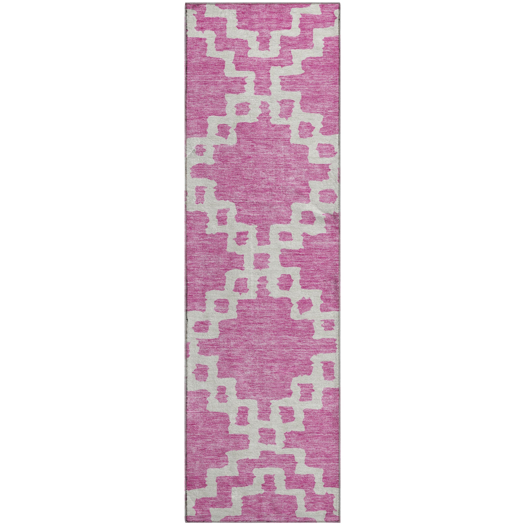 Budapest Machine Washable Transitional Blush Pink Rug 2'3" x 7'6" #shape_Runner