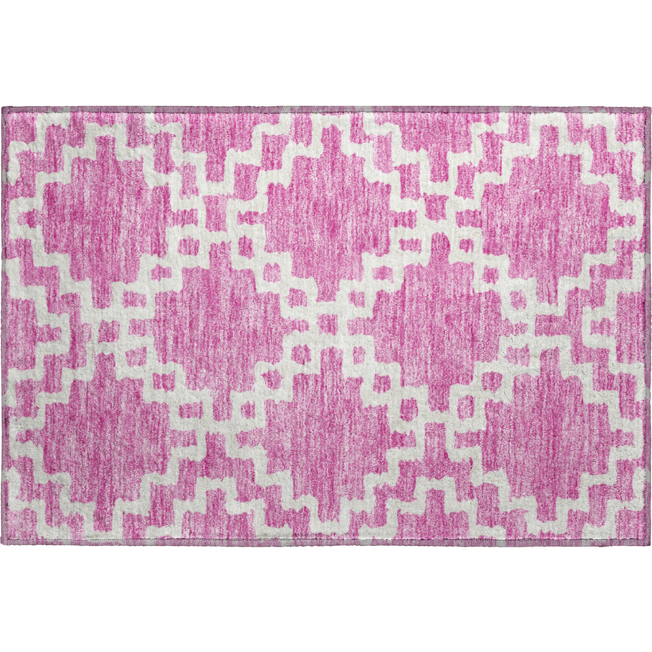Budapest Machine Washable Transitional Blush Pink Rug 1'8" x 2'6" #shape_Rectangle