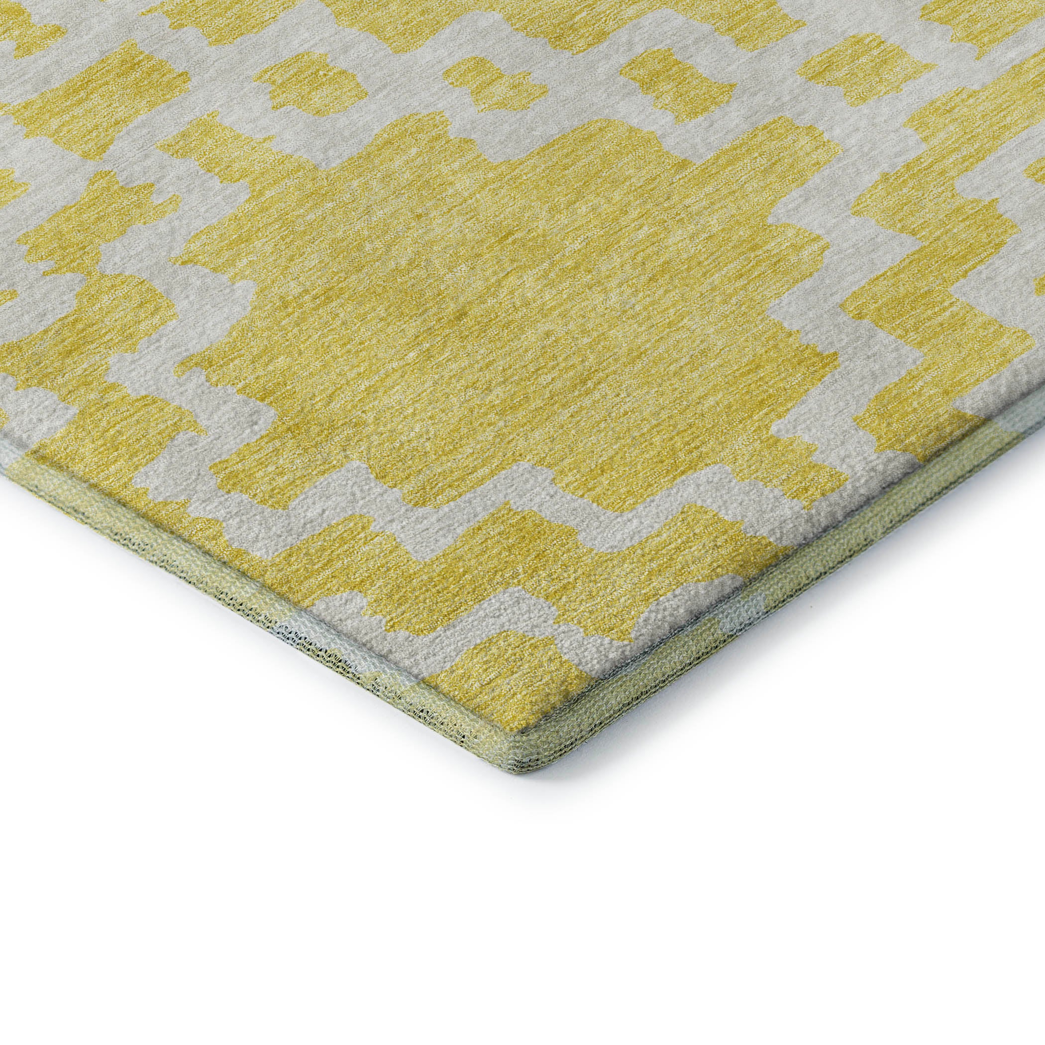 Budapest Machine Washable Transitional Yellow Gold Rug 1'8" x 2'6" #shape_Rectangle