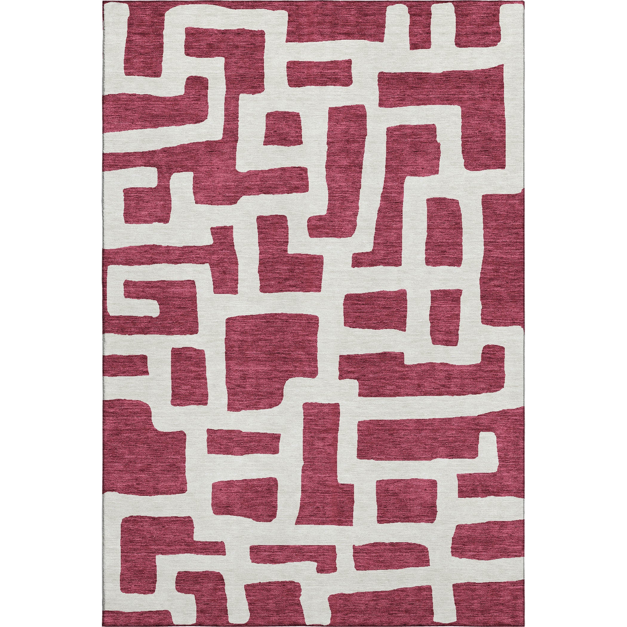 Bern Machine Washable Transitional Garnet Red Rug 2'6" x 3'10" #shape_Rectangle