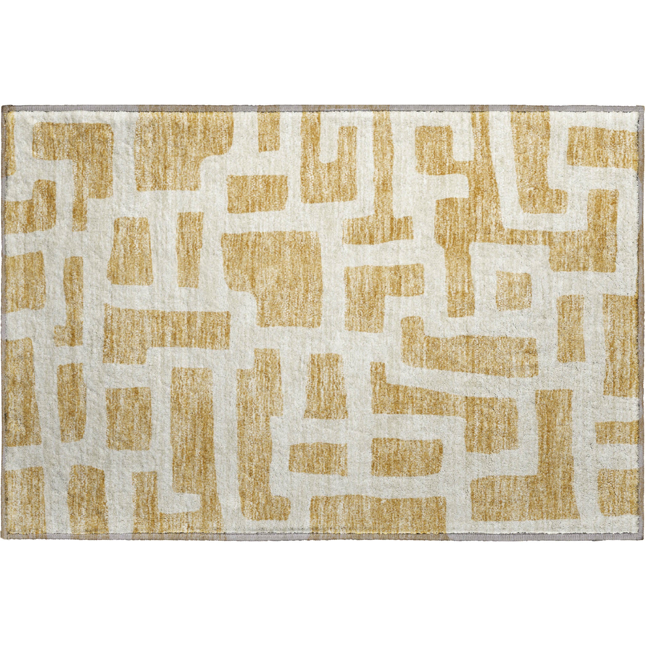 Bern Machine Washable Transitional Gold Rug 1'8" x 2'6" #shape_Rectangle