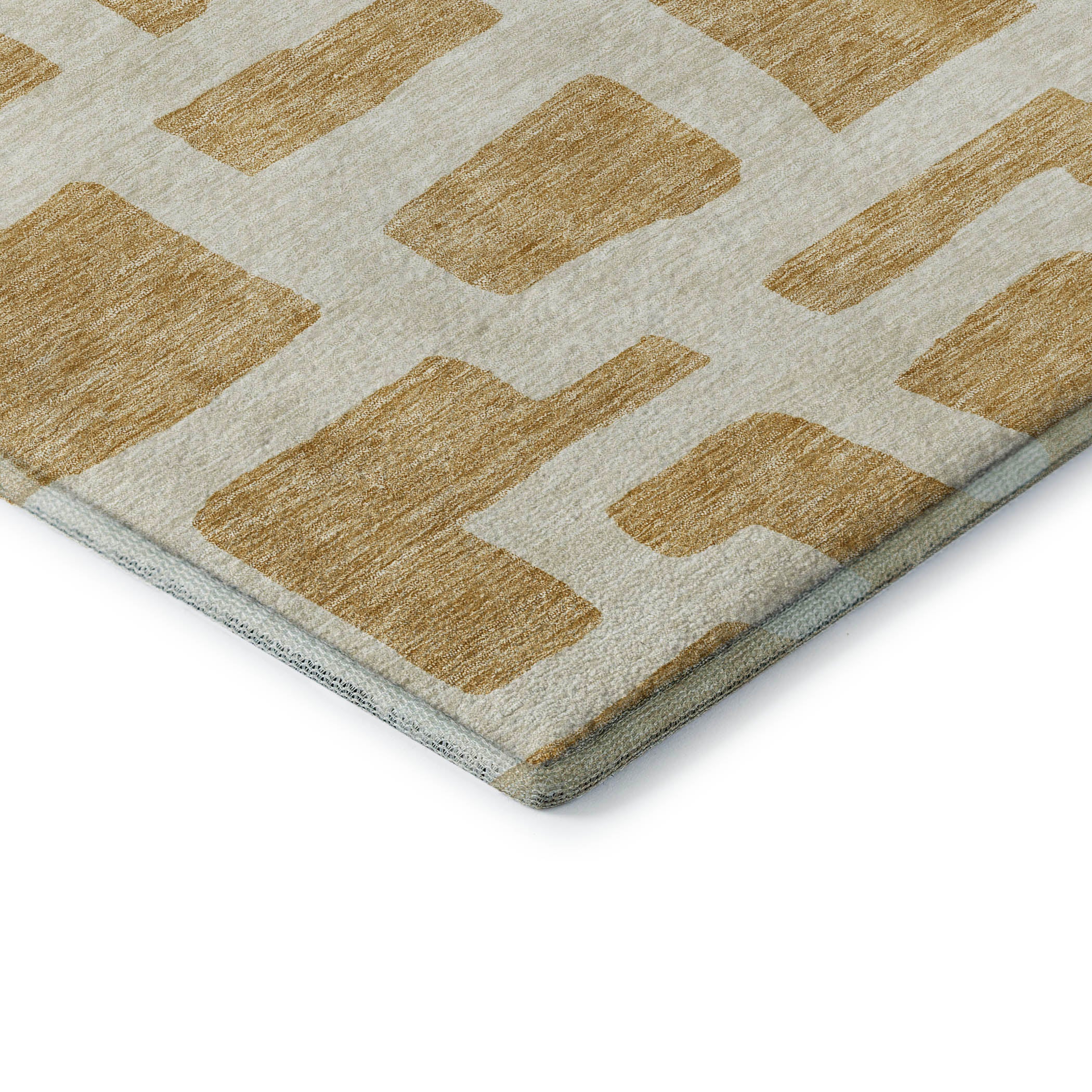 Bern Machine Washable Transitional Gold Rug 1'8" x 2'6" #shape_Rectangle