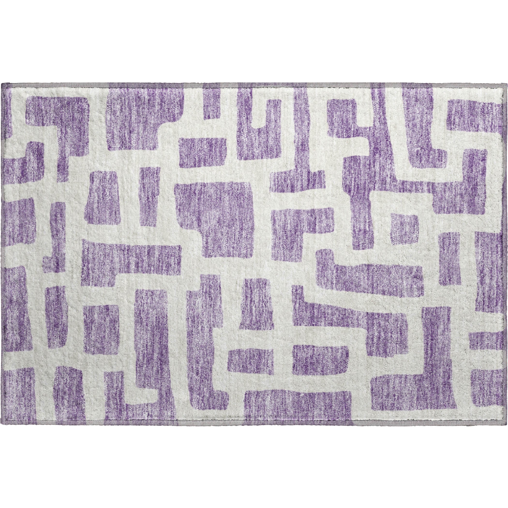 Bern Machine Washable Transitional Purple Rug 1'8" x 2'6" #shape_Rectangle