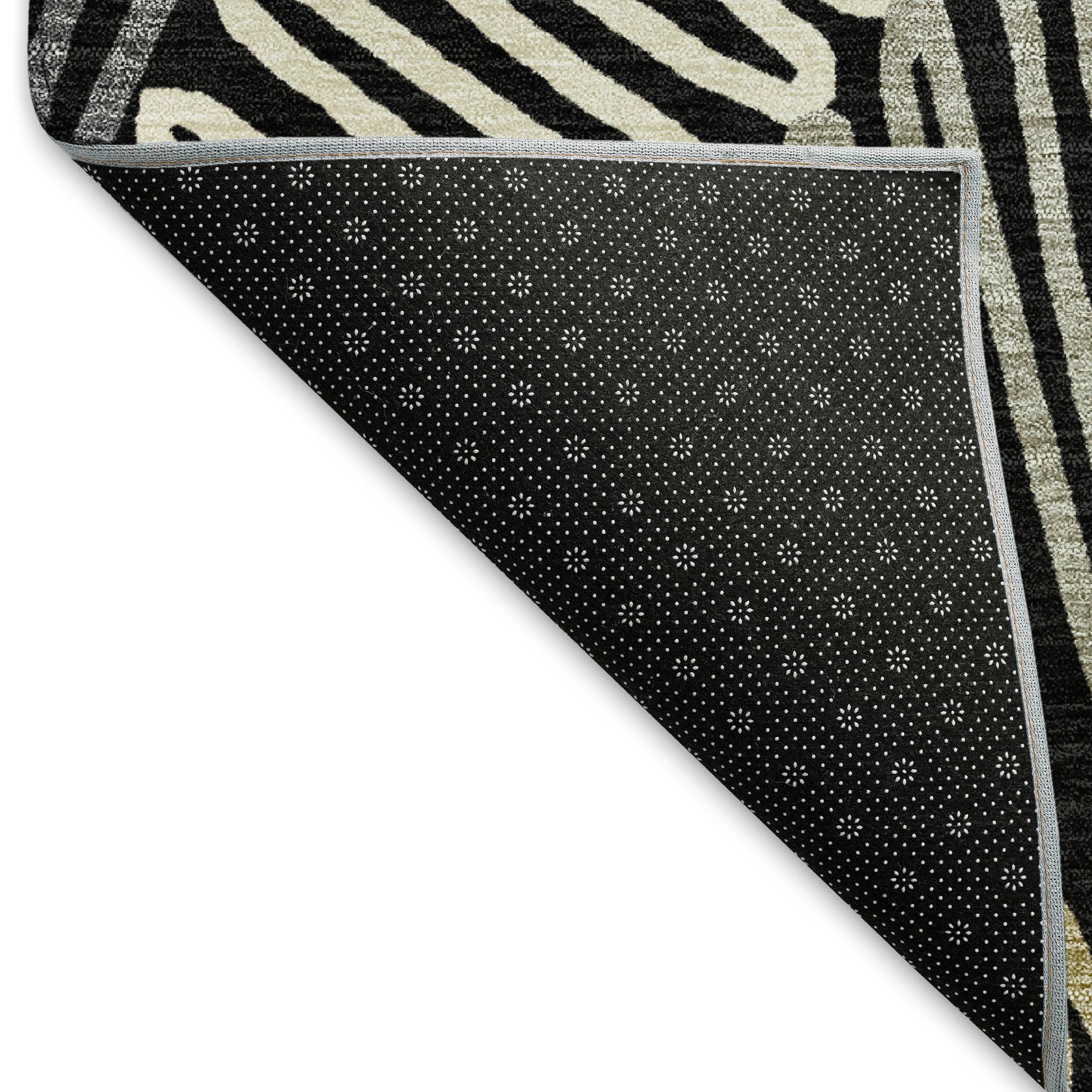 Istanbul Machine Washable Transitional Black Rug 1'8" x 2'6" #shape_Rectangle