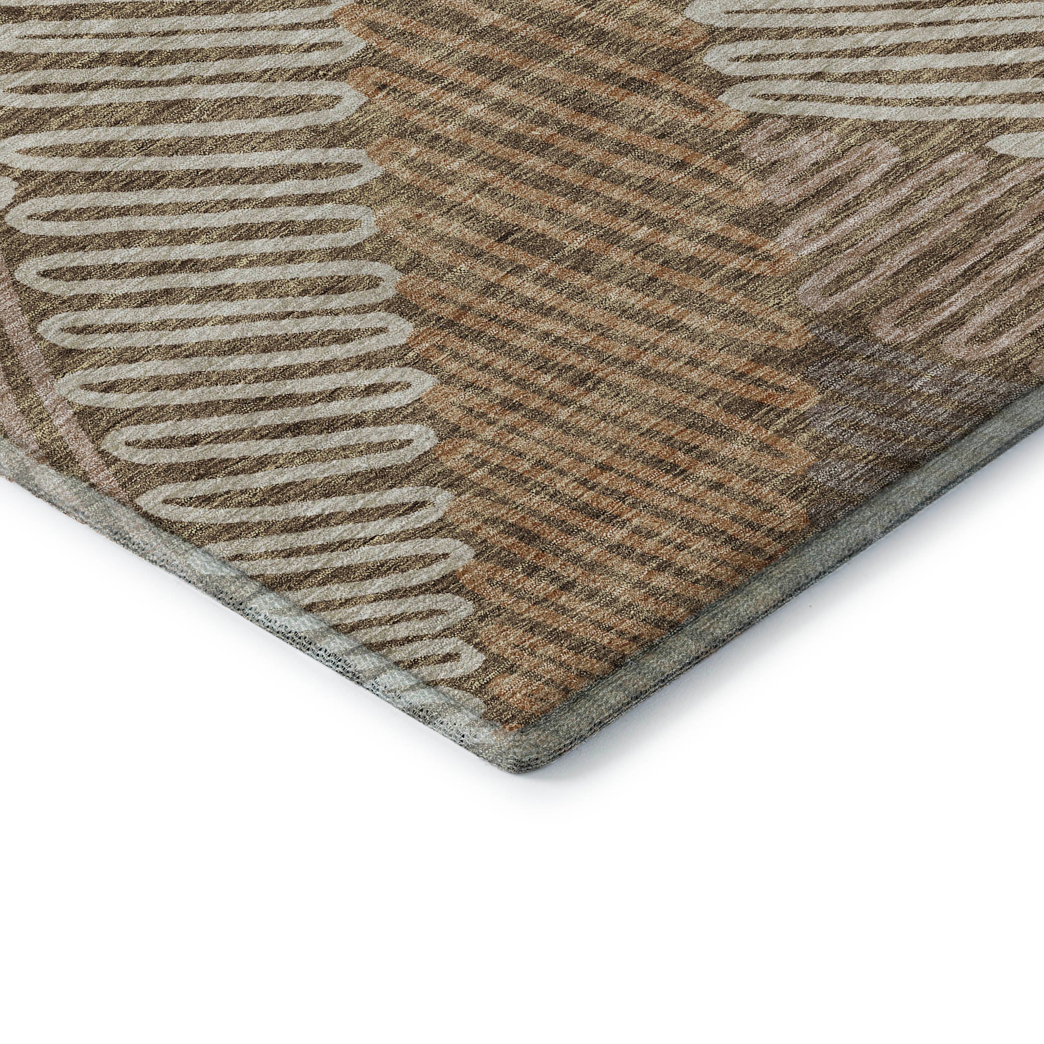 Istanbul Machine Washable Transitional Brown Rug 1'8" x 2'6" #shape_Rectangle