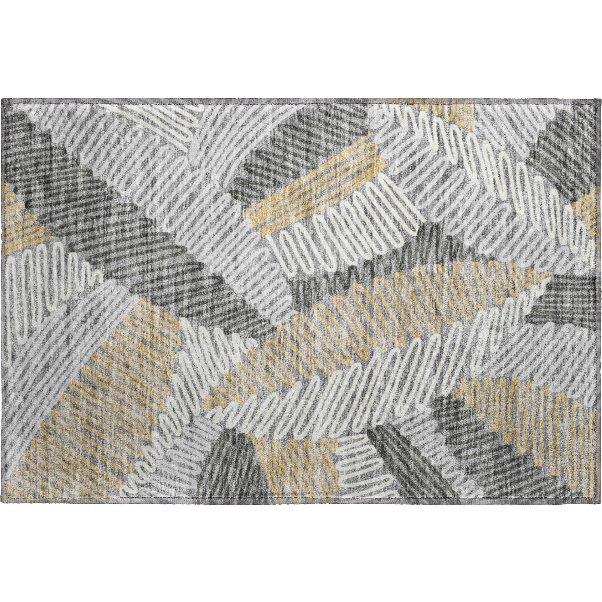 Istanbul Machine Washable Transitional Gray Rug 1'8" x 2'6" #shape_Rectangle