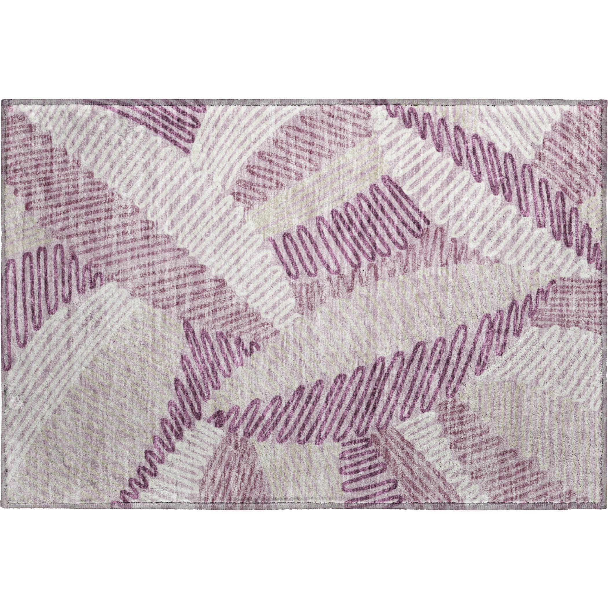 Istanbul Machine Washable Transitional Lavender Purple Rug 1'8" x 2'6" #shape_Rectangle