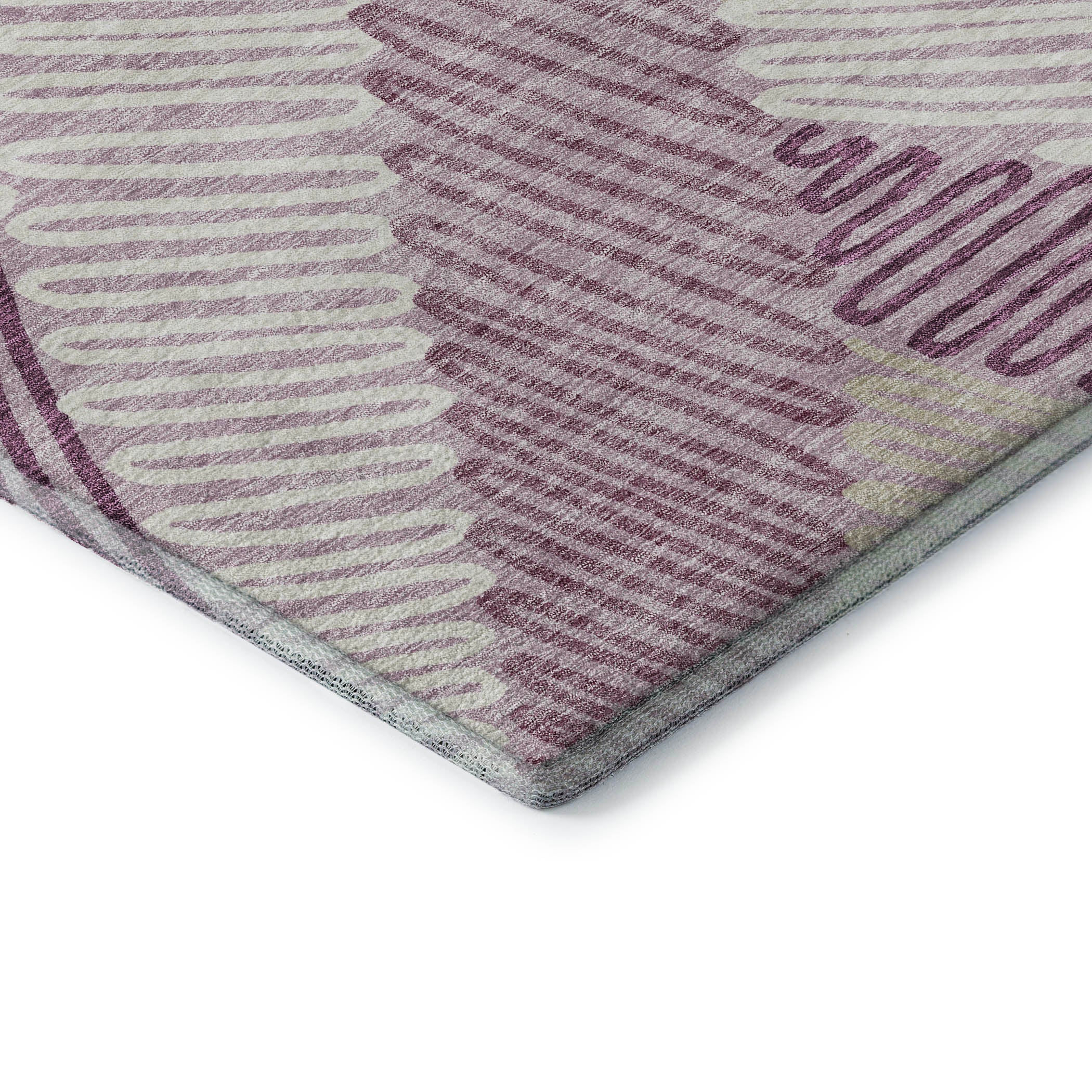 Istanbul Machine Washable Transitional Lavender Purple Rug 1'8" x 2'6" #shape_Rectangle
