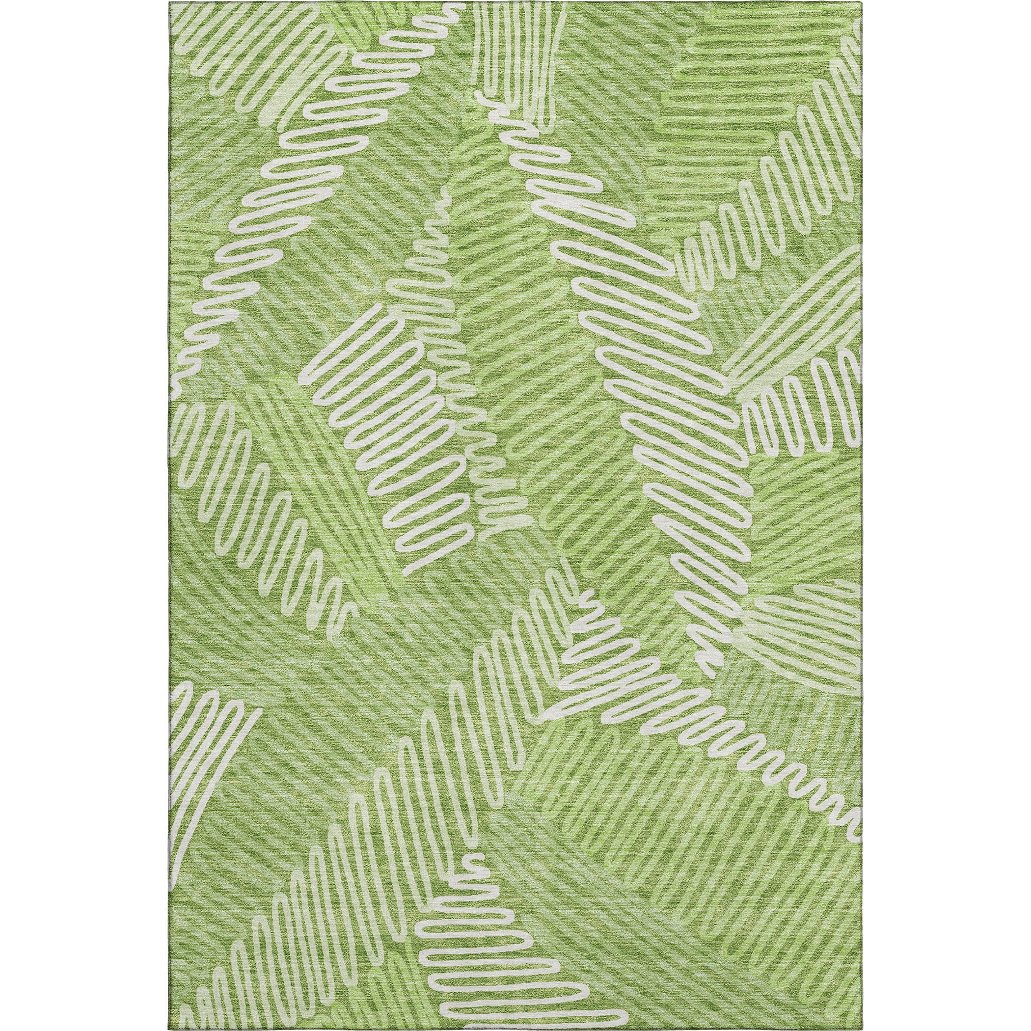 Istanbul Machine Washable Transitional Lime Green Rug 2'6" x 3'10" #shape_Rectangle