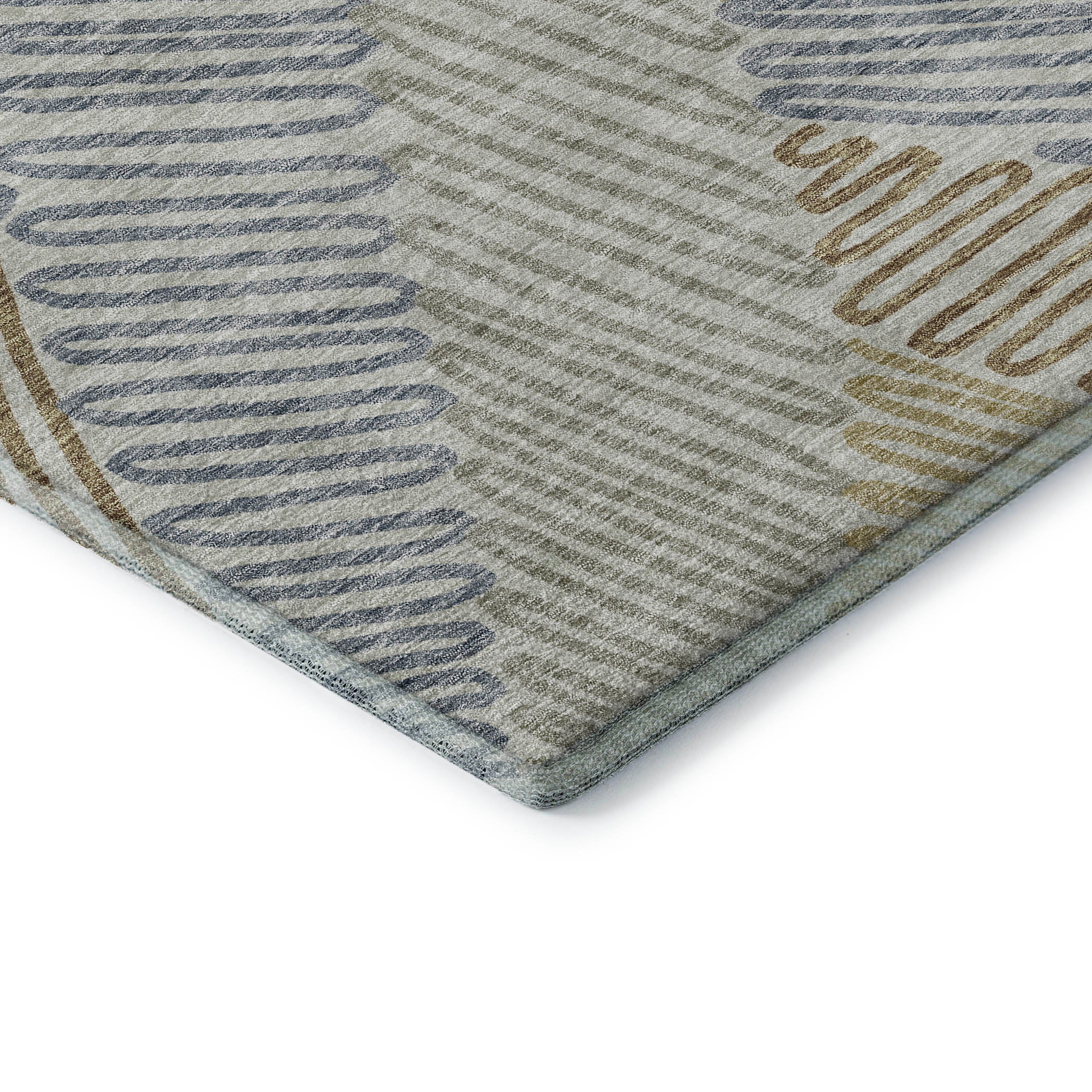 Istanbul Machine Washable Transitional Taupe Brown Rug 1'8" x 2'6" #shape_Rectangle