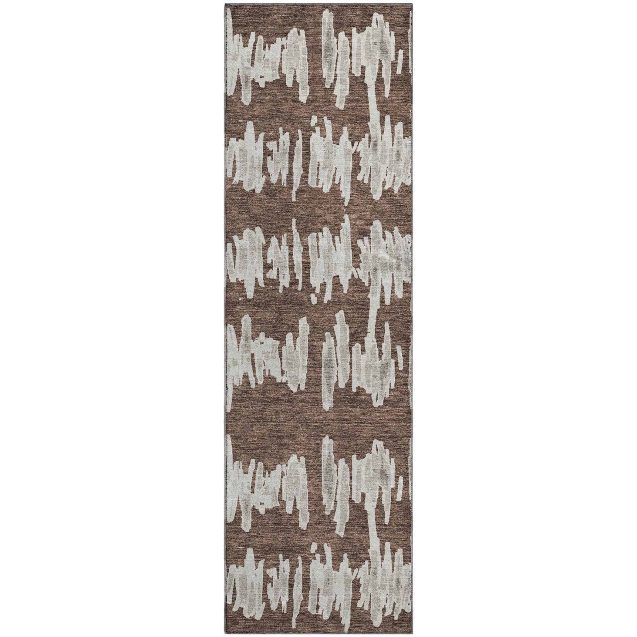 Dubrovnik Machine Washable Transitional Brown Rug 2'3" x 7'6" #shape_Runner