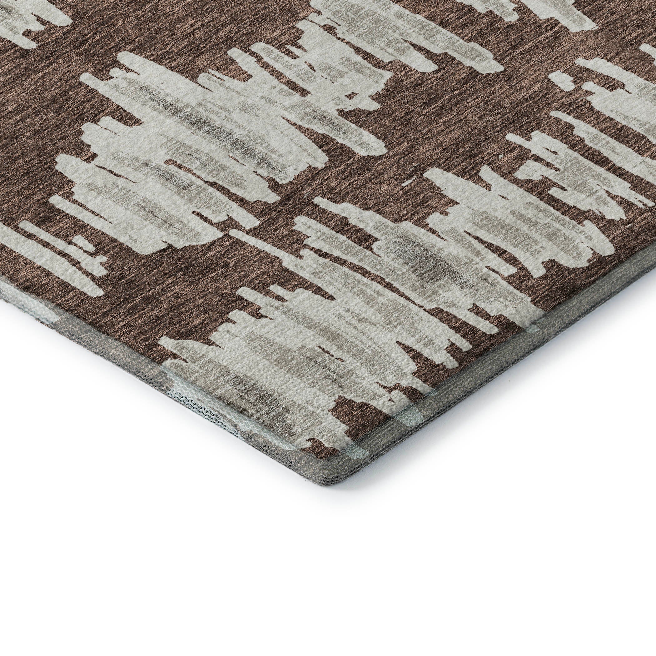 Dubrovnik Machine Washable Transitional Brown Rug 1'8" x 2'6" #shape_Rectangle