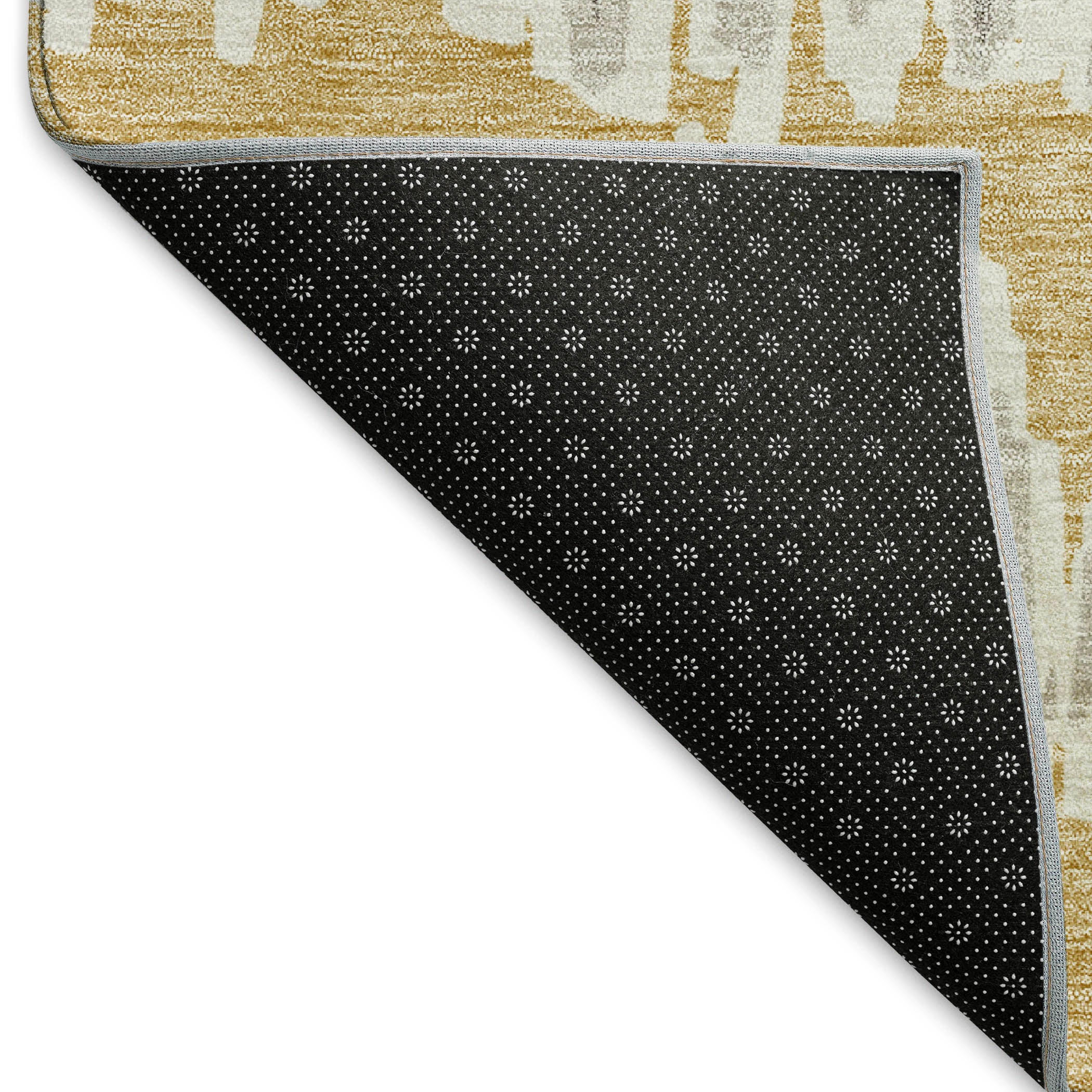 Dubrovnik Machine Washable Transitional Gold Rug 1'8" x 2'6" #shape_Rectangle