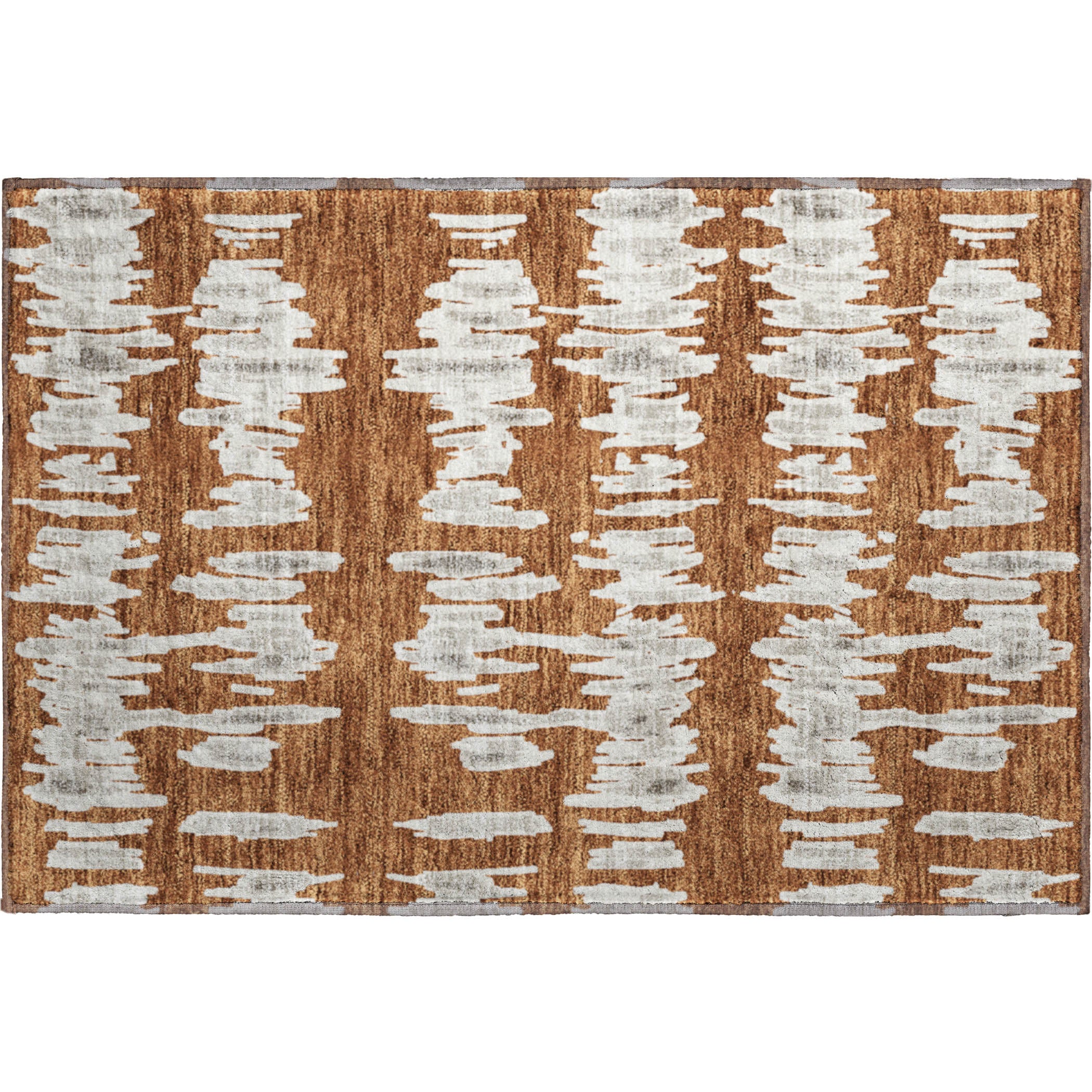 Dubrovnik Machine Washable Transitional Paprika Orange Rug 1'8" x 2'6" #shape_Rectangle