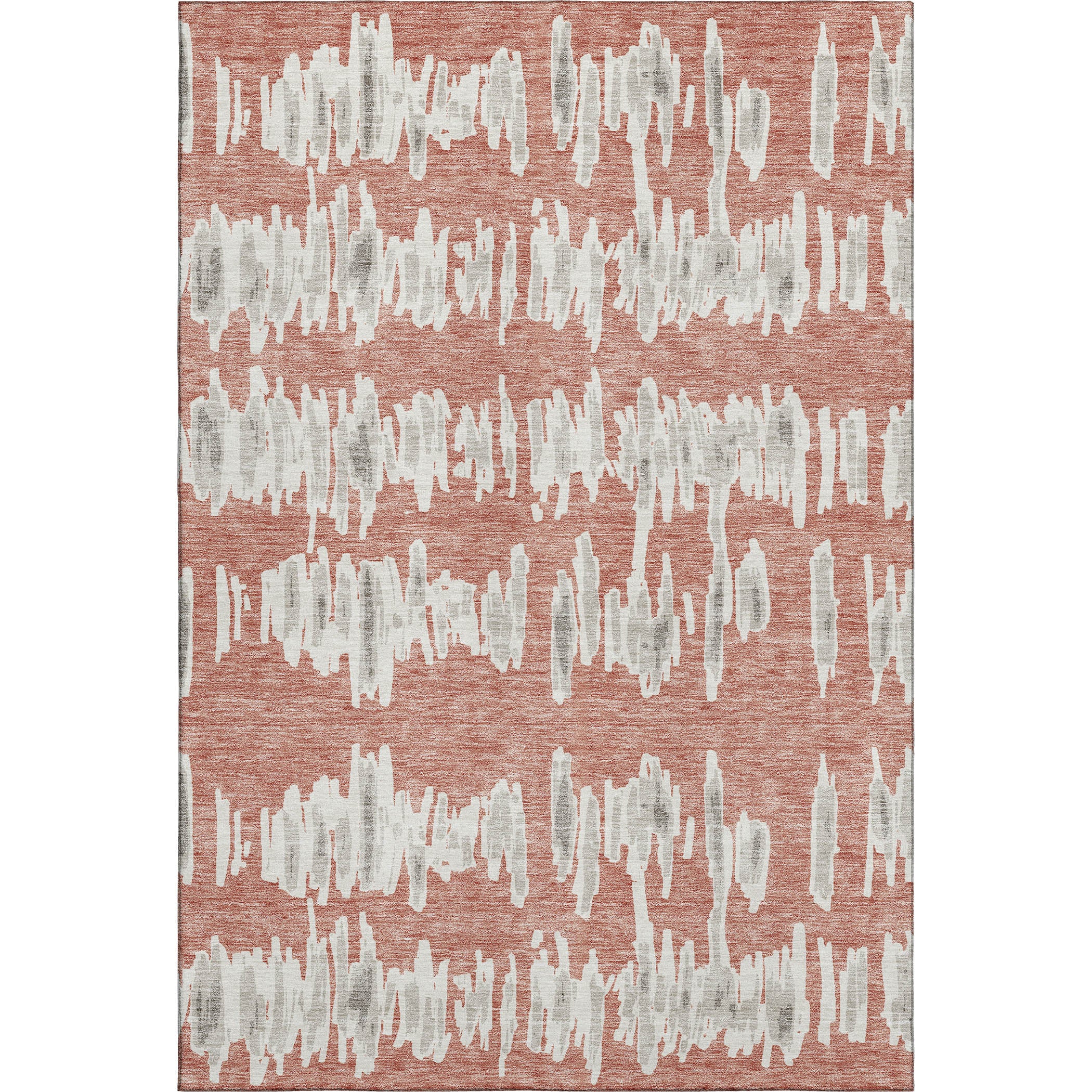 Dubrovnik Machine Washable Transitional Salmon Orange Rug 2'6" x 3'10" #shape_Rectangle