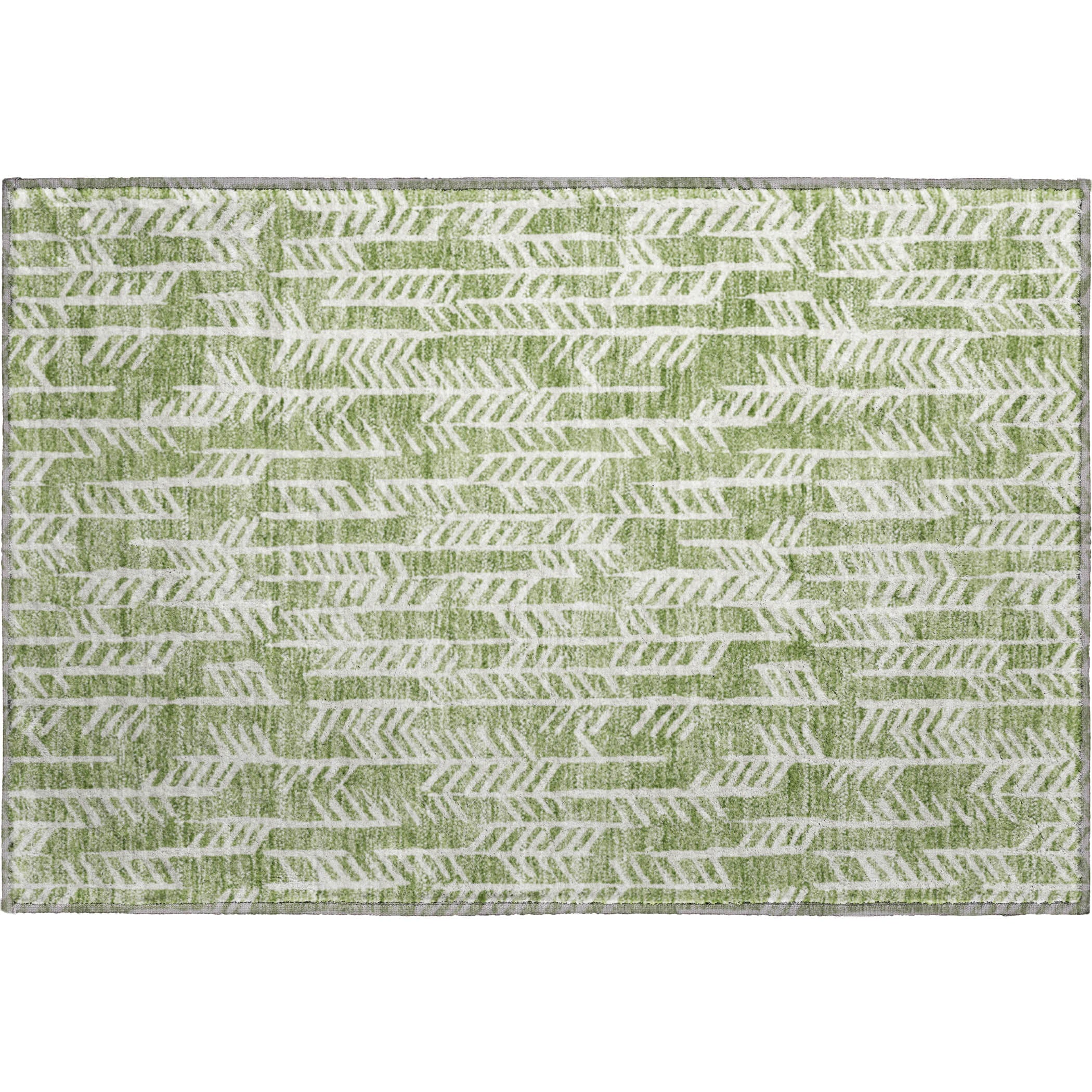 Reykjavik Machine Washable Transitional Green Rug 1'8" x 2'6" #shape_Rectangle