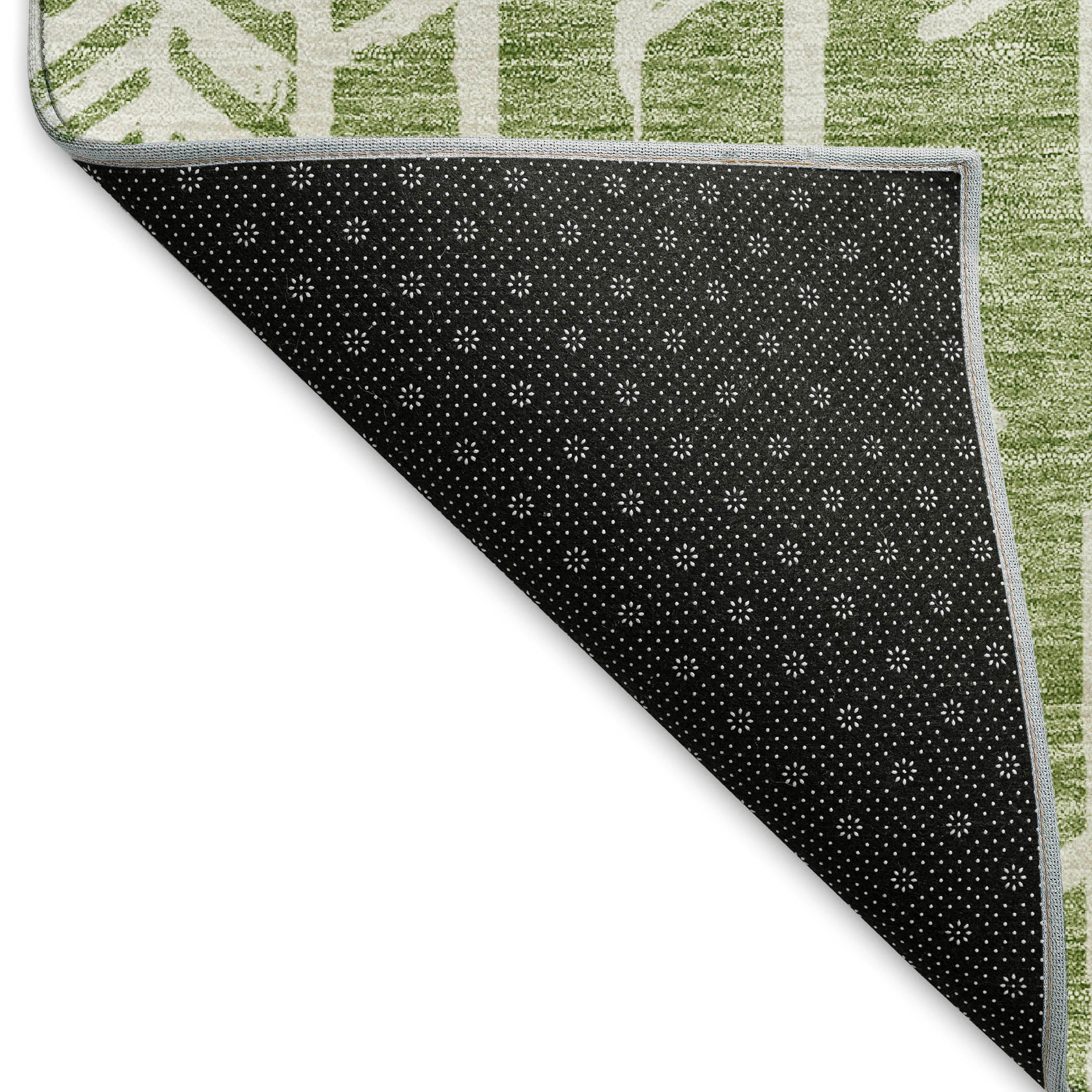 Reykjavik Machine Washable Transitional Green Rug 1'8" x 2'6" #shape_Rectangle