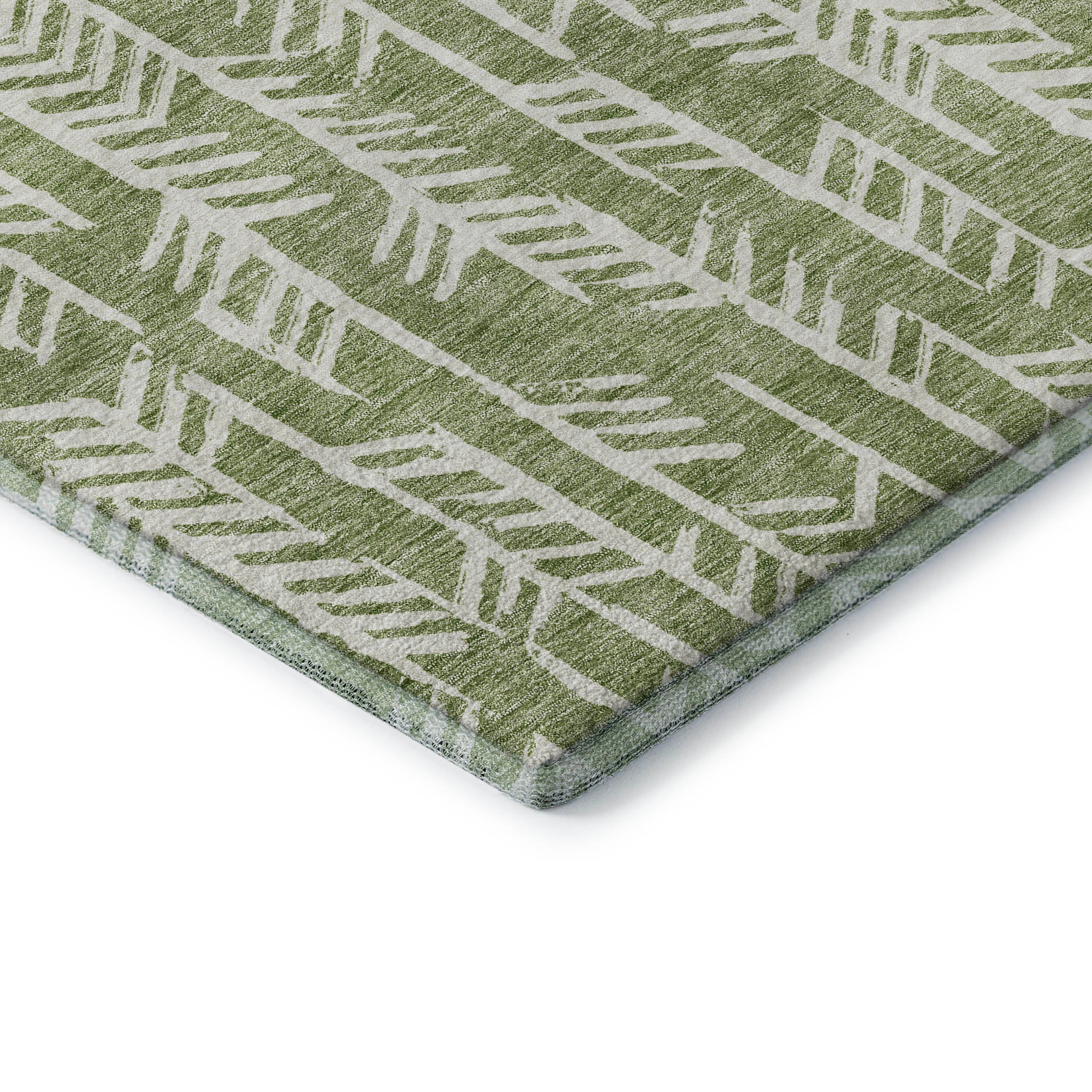 Reykjavik Machine Washable Transitional Green Rug 1'8" x 2'6" #shape_Rectangle
