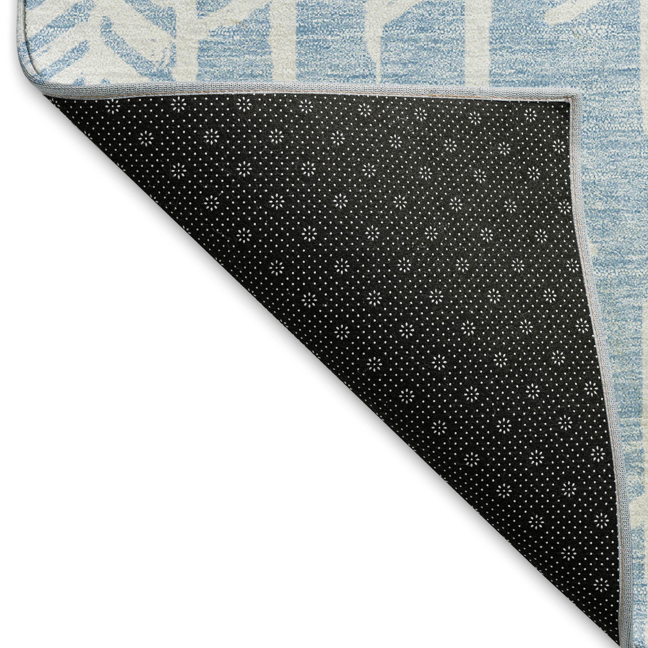 Reykjavik Machine Washable Transitional Sky Blue Rug 1'8" x 2'6" #shape_Rectangle