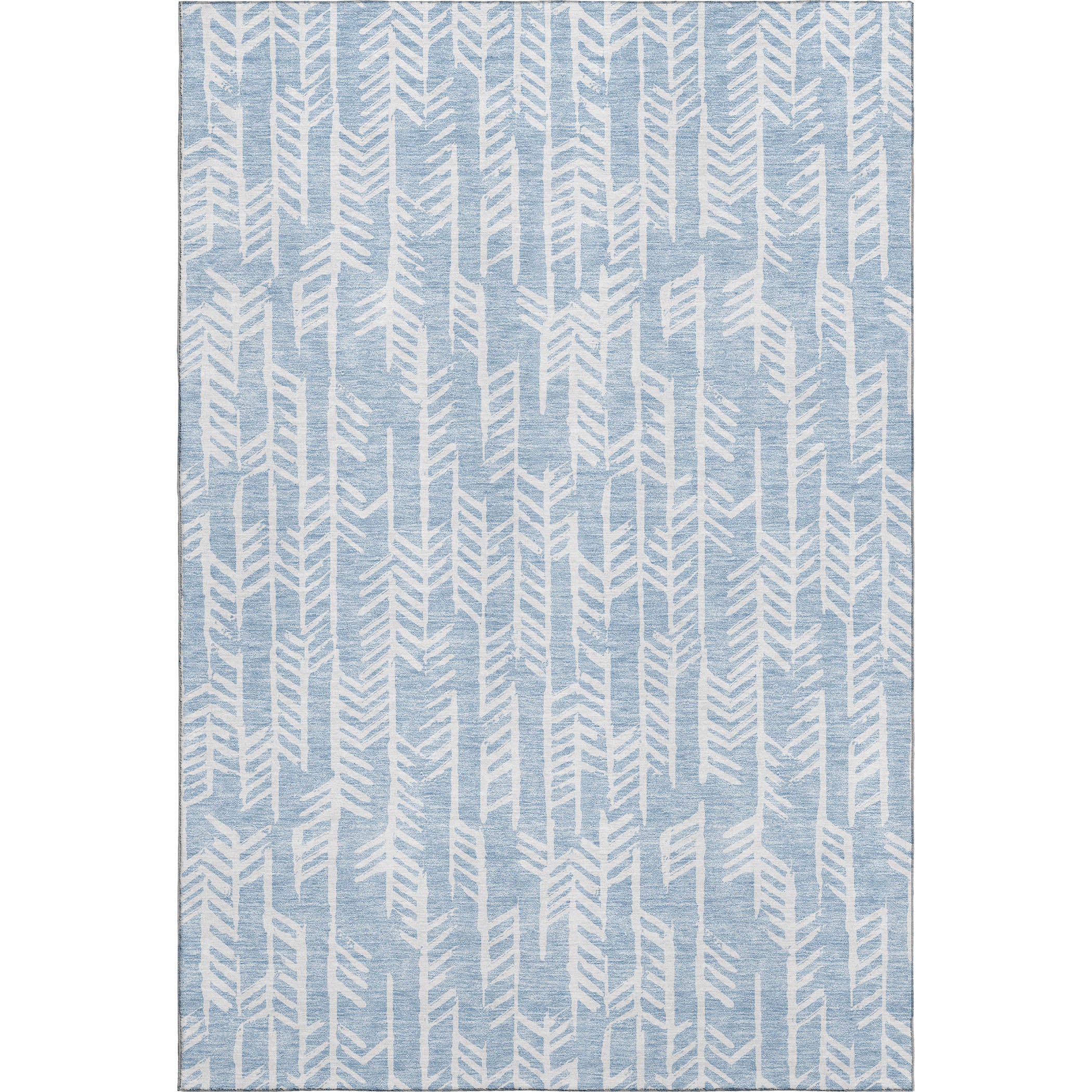 Reykjavik Machine Washable Transitional Sky Blue Rug 2'6" x 3'10" #shape_Rectangle