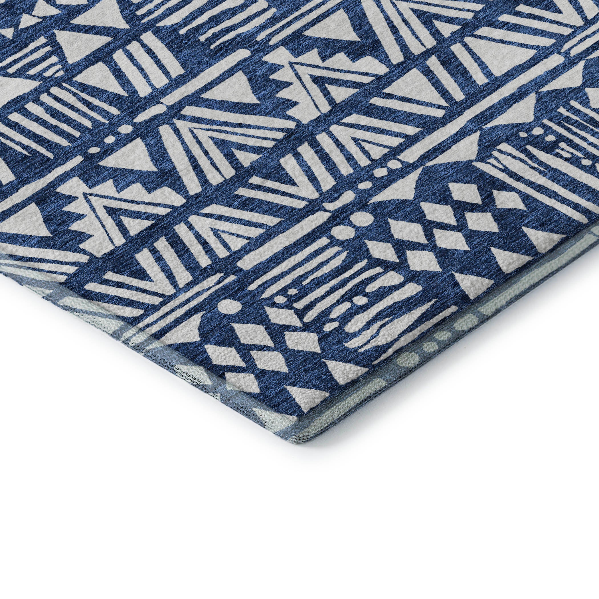 Nairobi Machine Washable Transitional Navy Blue Rug 1'8" x 2'6" #shape_Rectangle