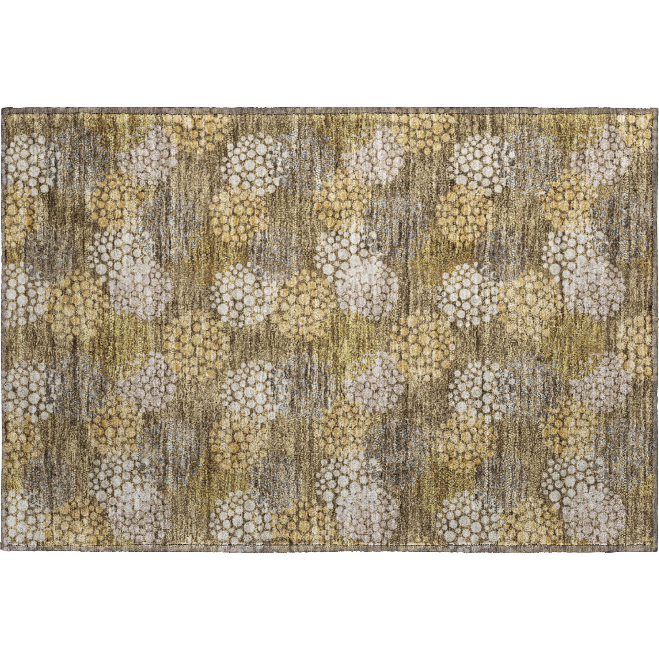 Havana Machine Washable Transitional Brown Rug 1'8" x 2'6" #shape_Rectangle