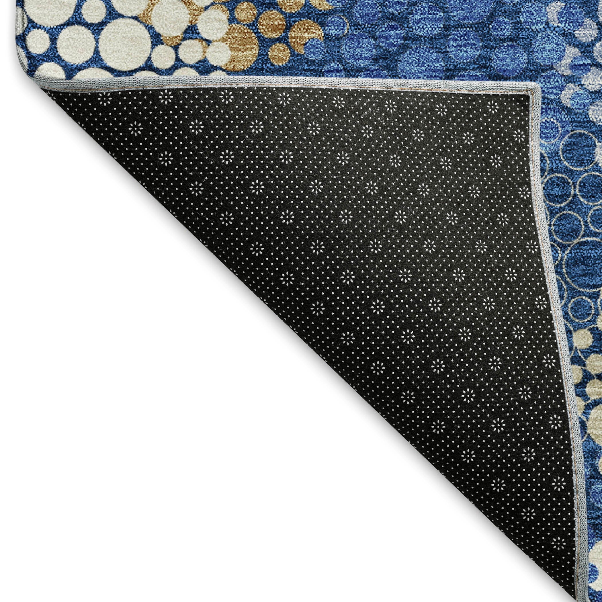 Havana Machine Washable Transitional Navy Blue Rug 1'8" x 2'6" #shape_Rectangle