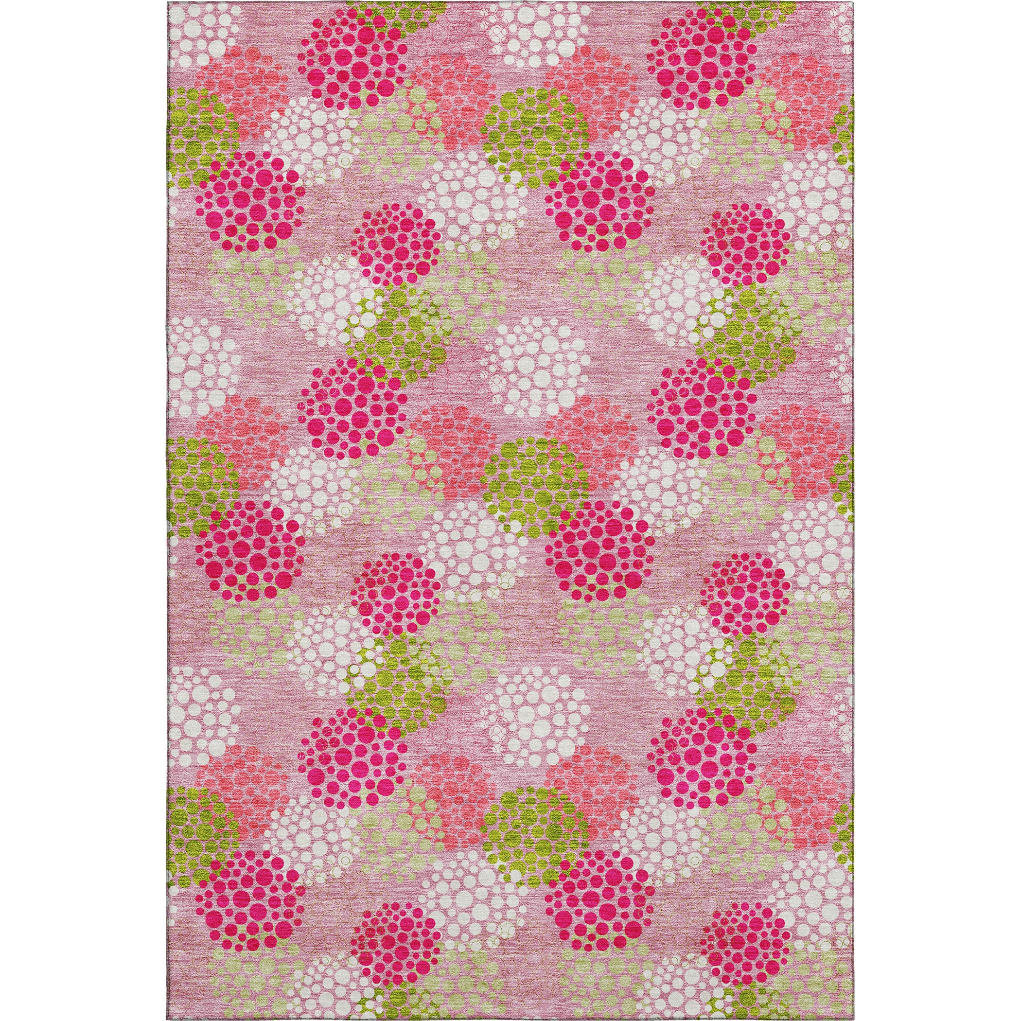 Havana Machine Washable Transitional Pink Rug 2'6" x 3'10" #shape_Rectangle