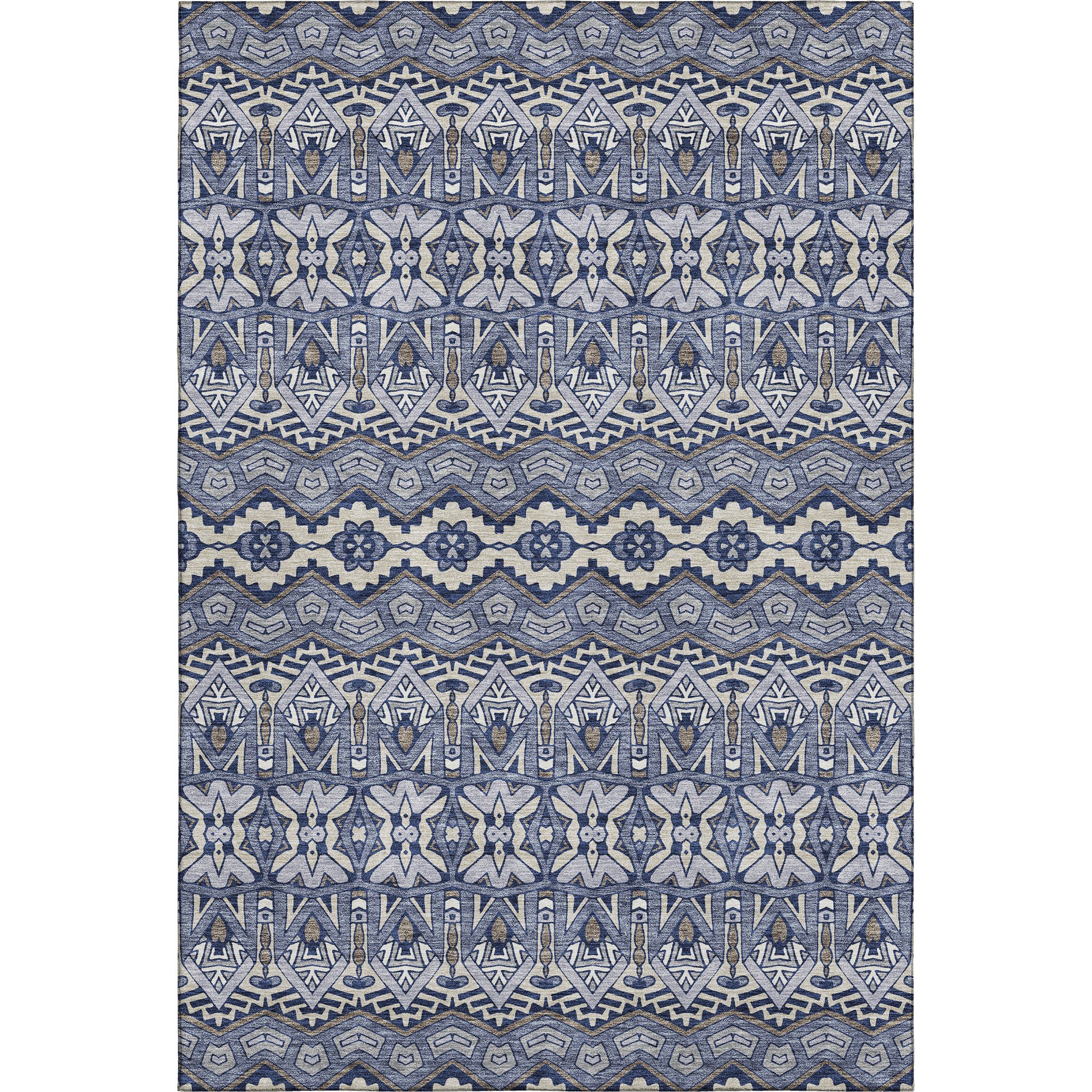 Antigua Machine Washable Transitional Denim Blue Rug 2'6" x 3'10" #shape_Rectangle
