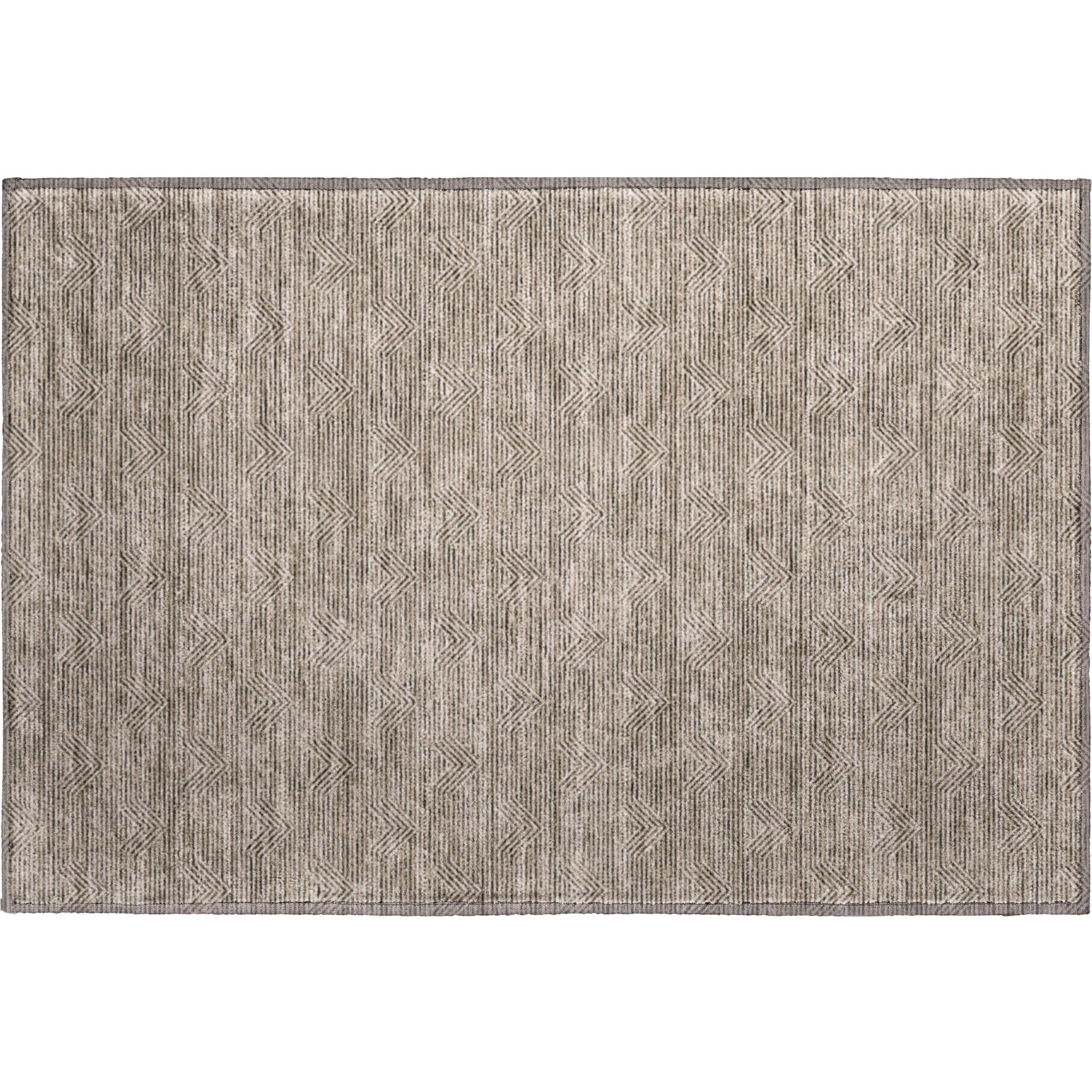 Queenstown Machine Washable Transitional Brown Rug 1'8" x 2'6" #shape_Rectangle