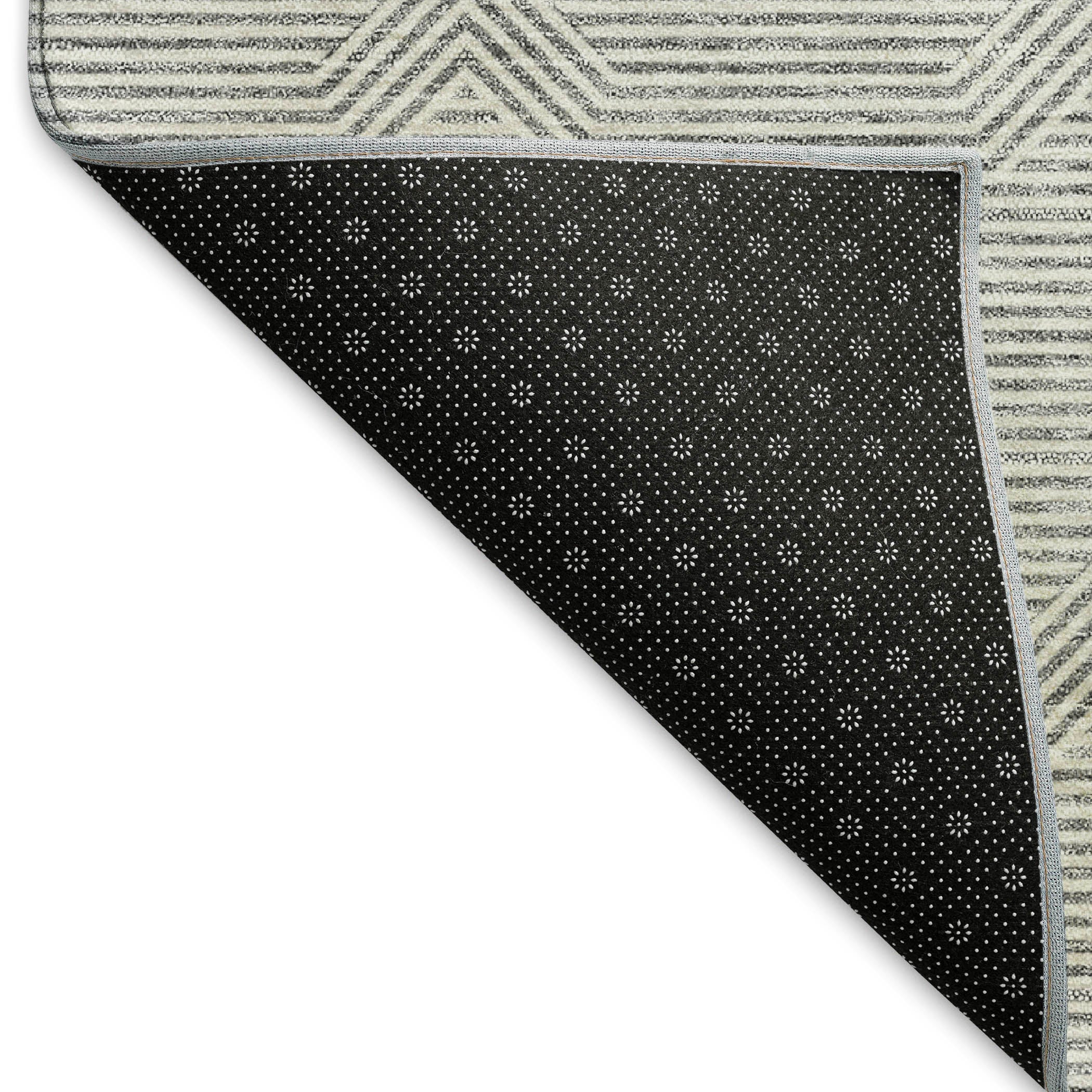 Queenstown Machine Washable Transitional Gray Rug 1'8" x 2'6" #shape_Rectangle