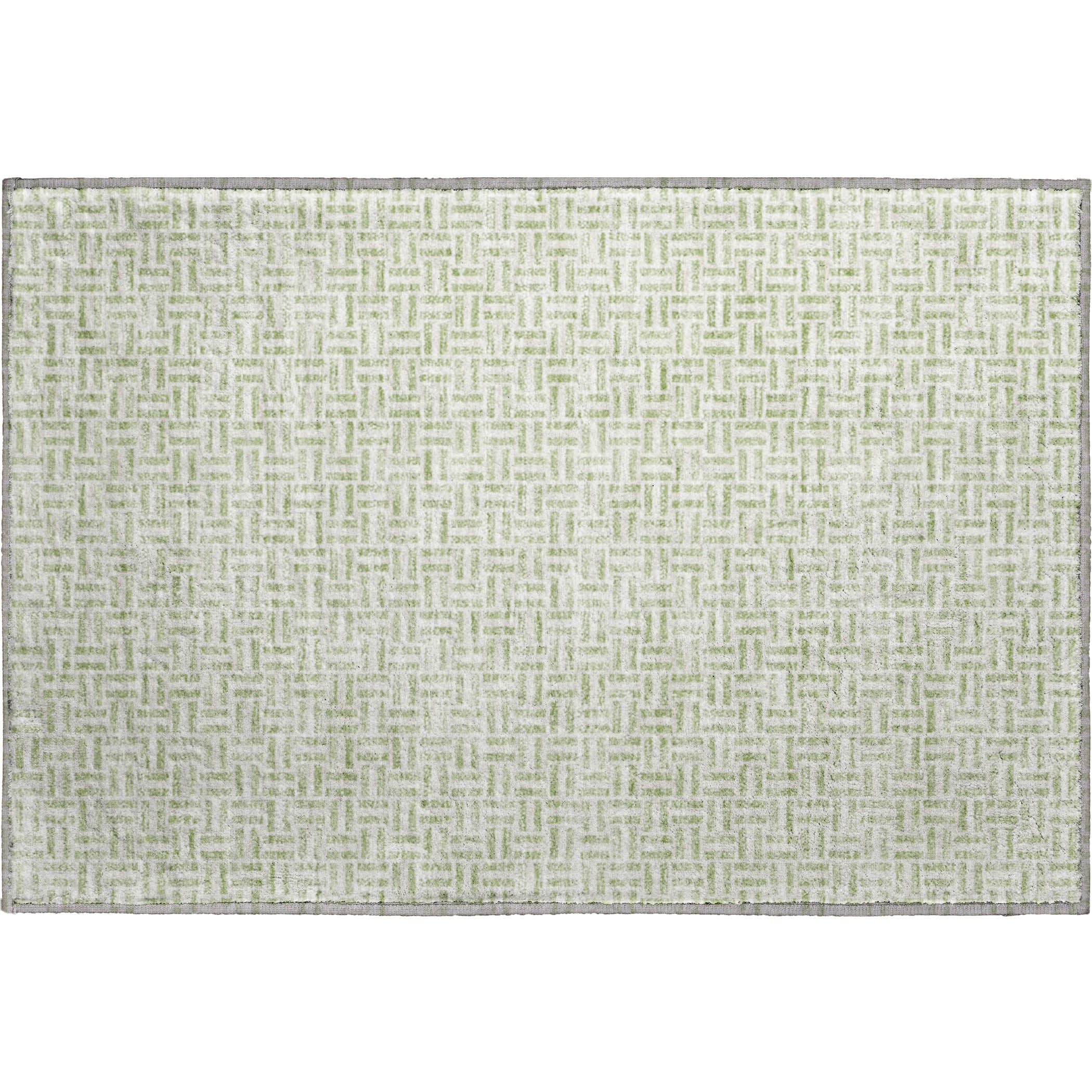 Oaxaca Machine Washable Transitional Aloe Green Rug 1'8" x 2'6" #shape_Rectangle
