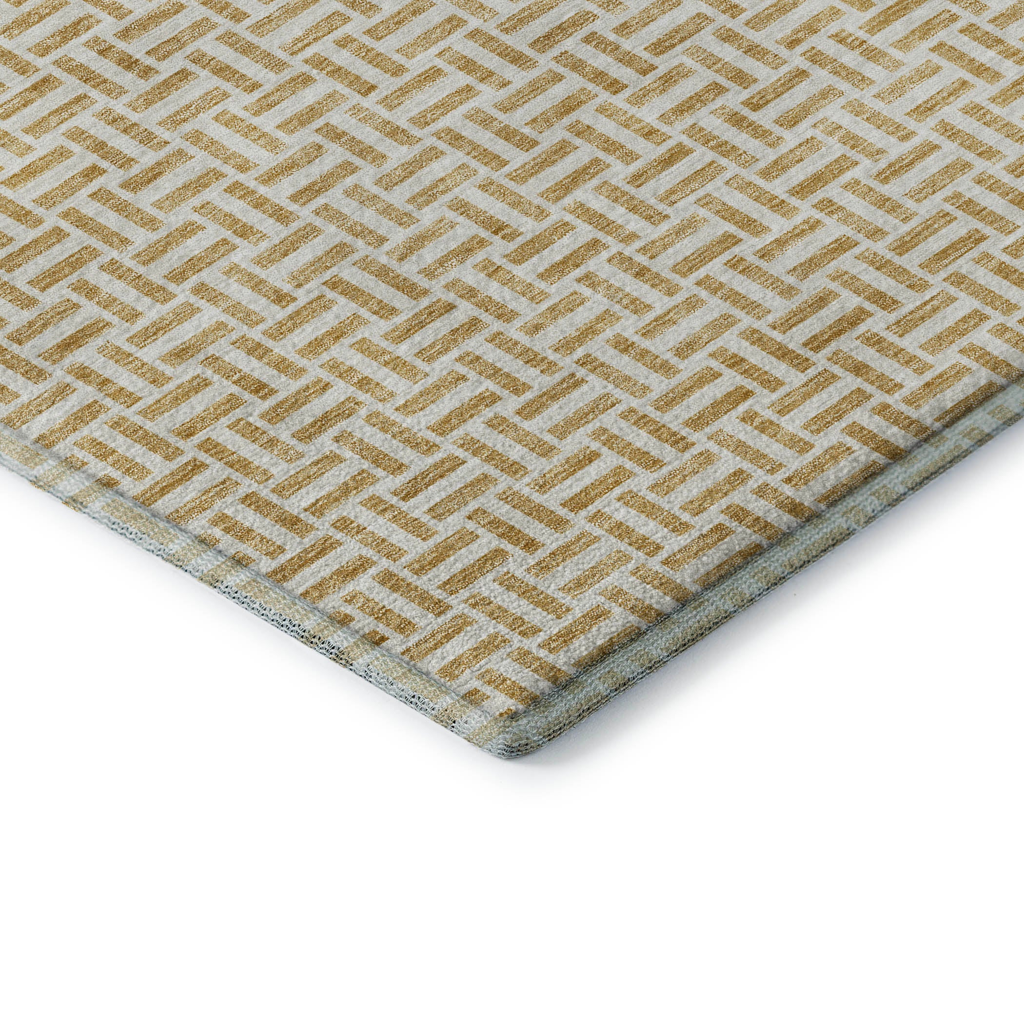 Oaxaca Machine Washable Transitional Gold Rug 1'8" x 2'6" #shape_Rectangle