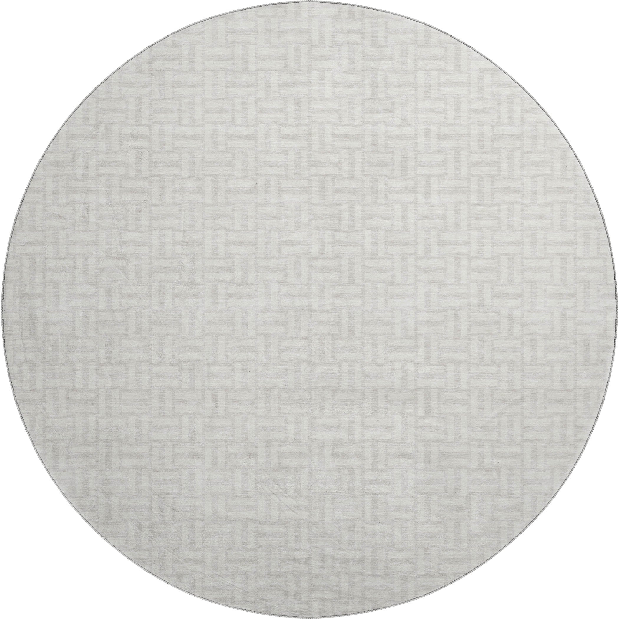 Oaxaca Machine Washable Transitional Ivory Rug 8' x 8' #shape_Round