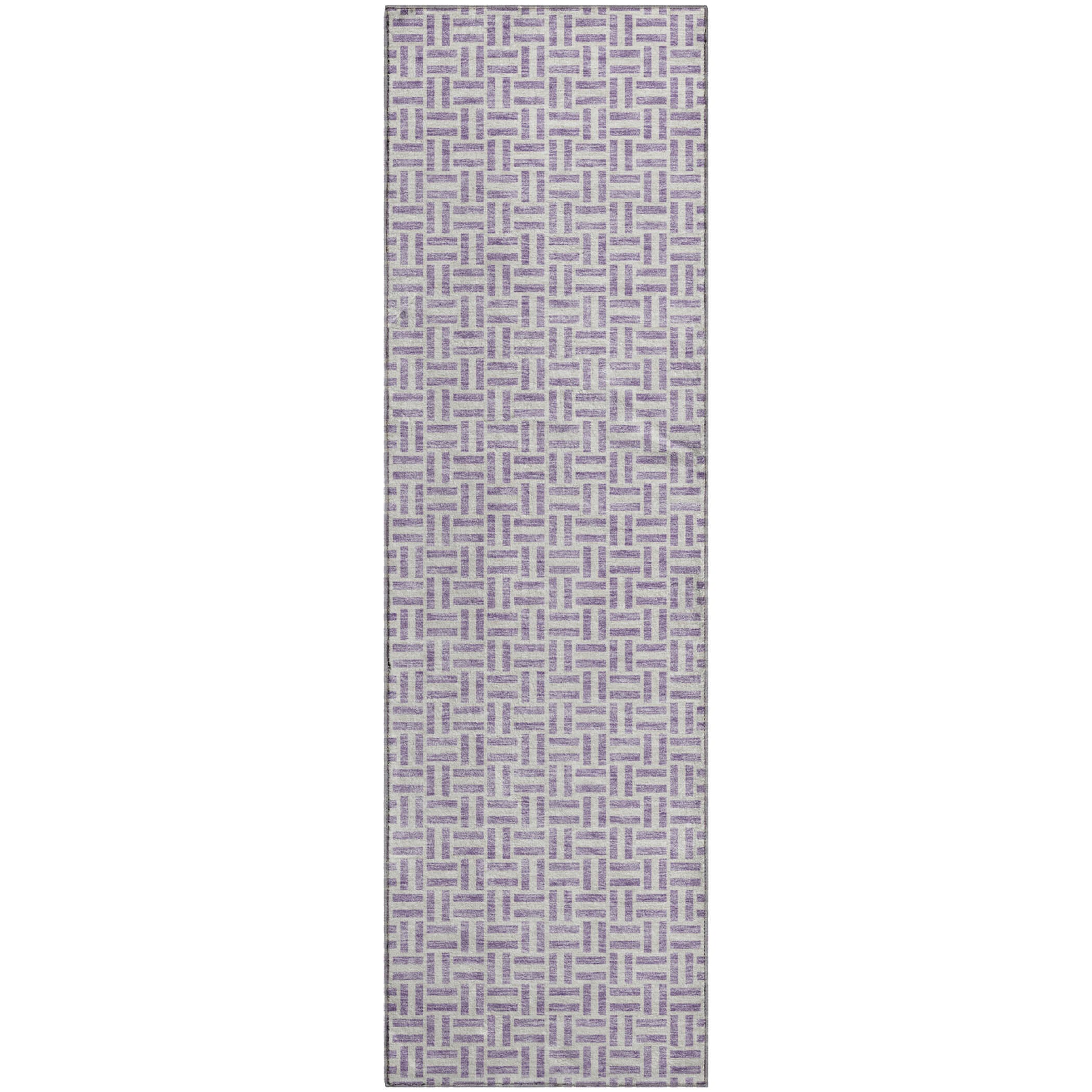 Oaxaca Machine Washable Transitional Lavender Purple Rug 2'3" x 7'6" #shape_Runner