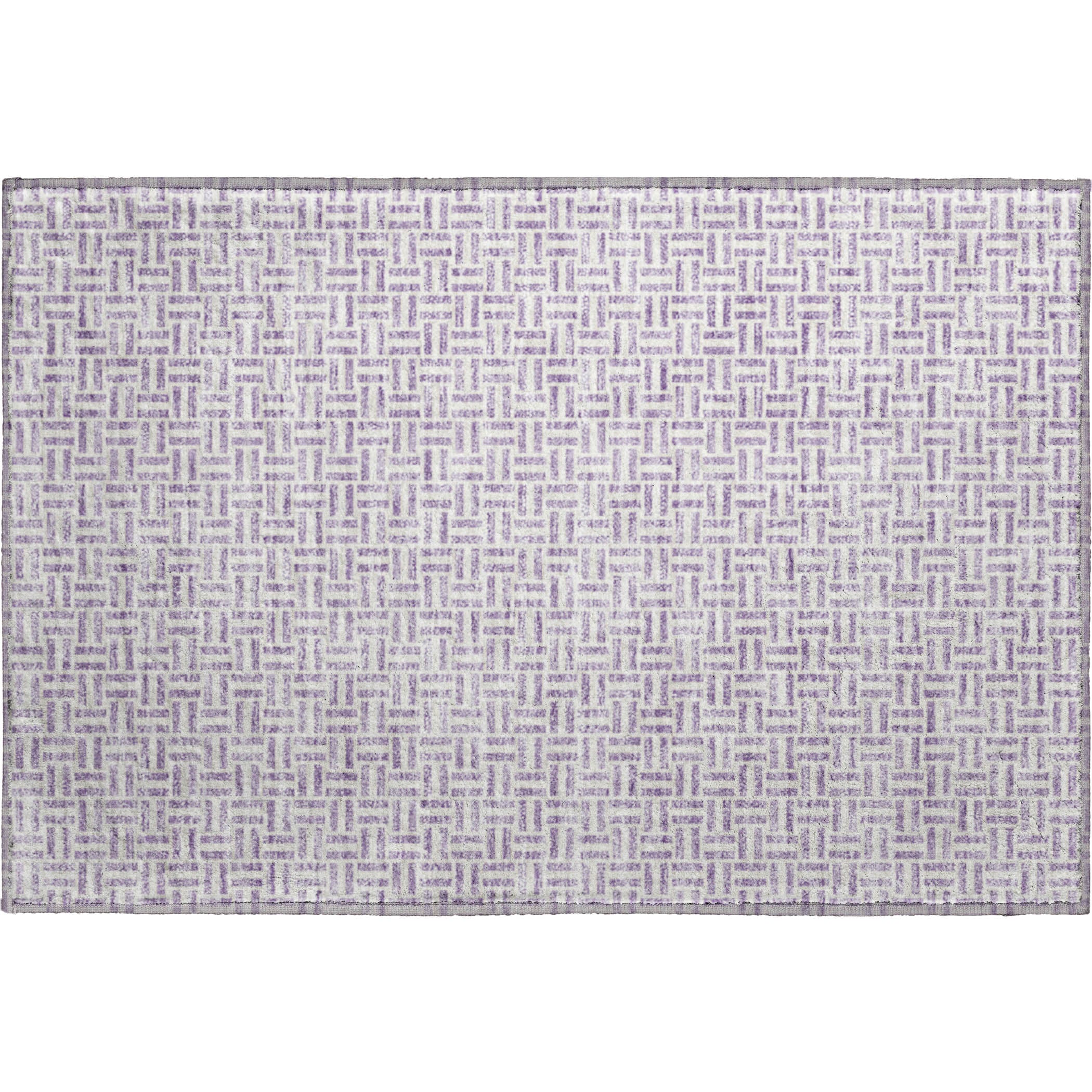Oaxaca Machine Washable Transitional Lavender Purple Rug 1'8" x 2'6" #shape_Rectangle