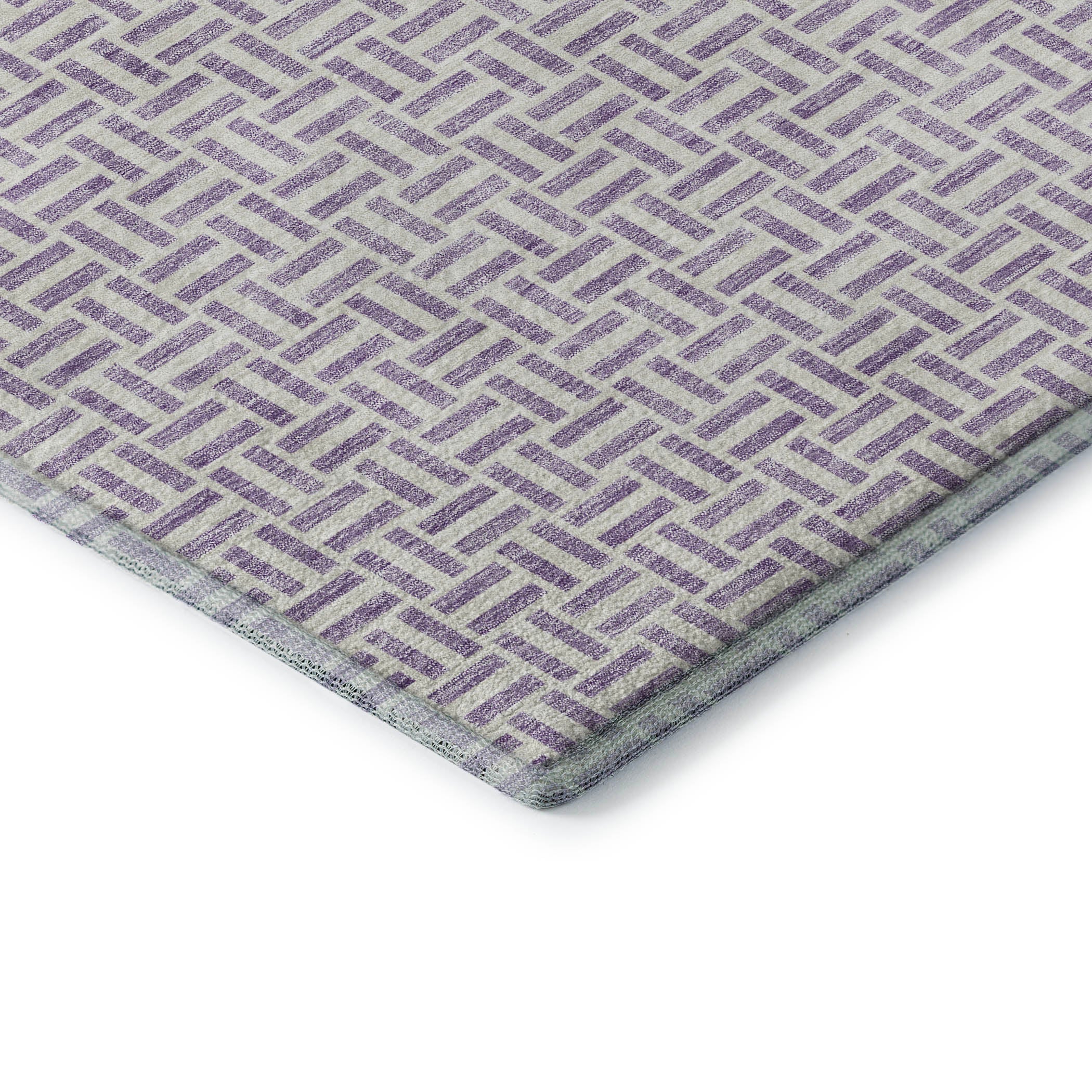 Oaxaca Machine Washable Transitional Lavender Purple Rug 1'8" x 2'6" #shape_Rectangle
