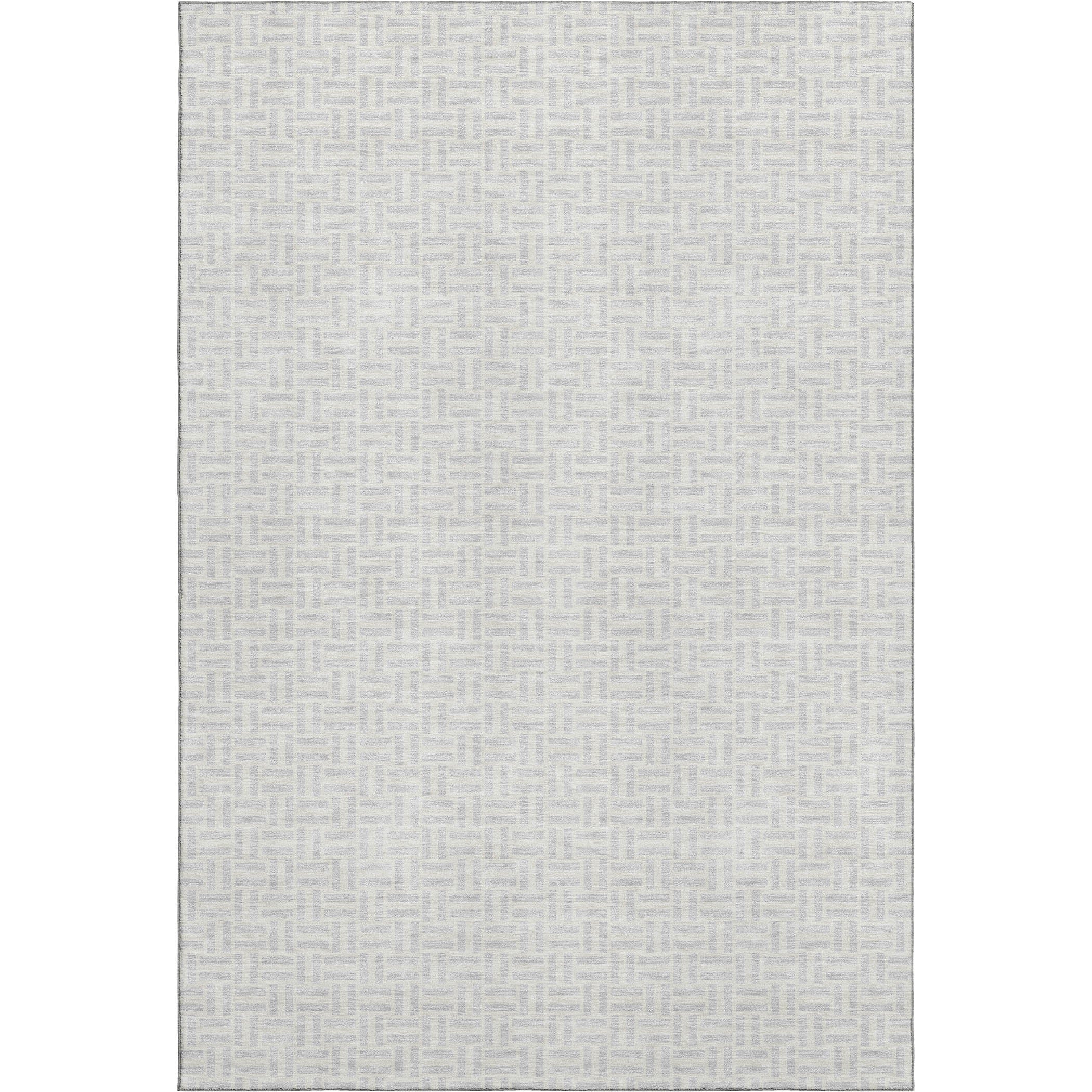 Oaxaca Machine Washable Transitional Silver Gray Rug 2'6" x 3'10" #shape_Rectangle