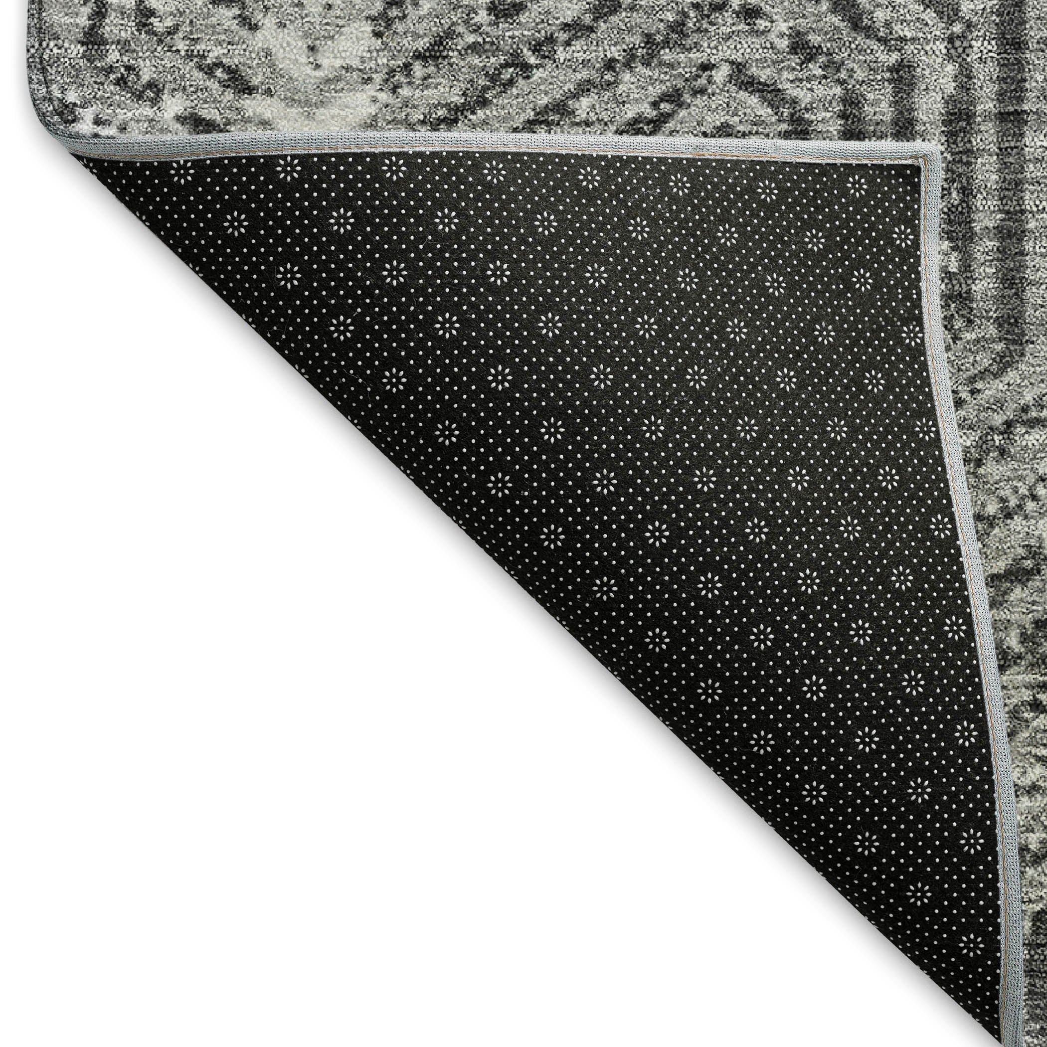 Bern Machine Washable Transitional Gray Rug 1'8" x 2'6" #shape_Rectangle