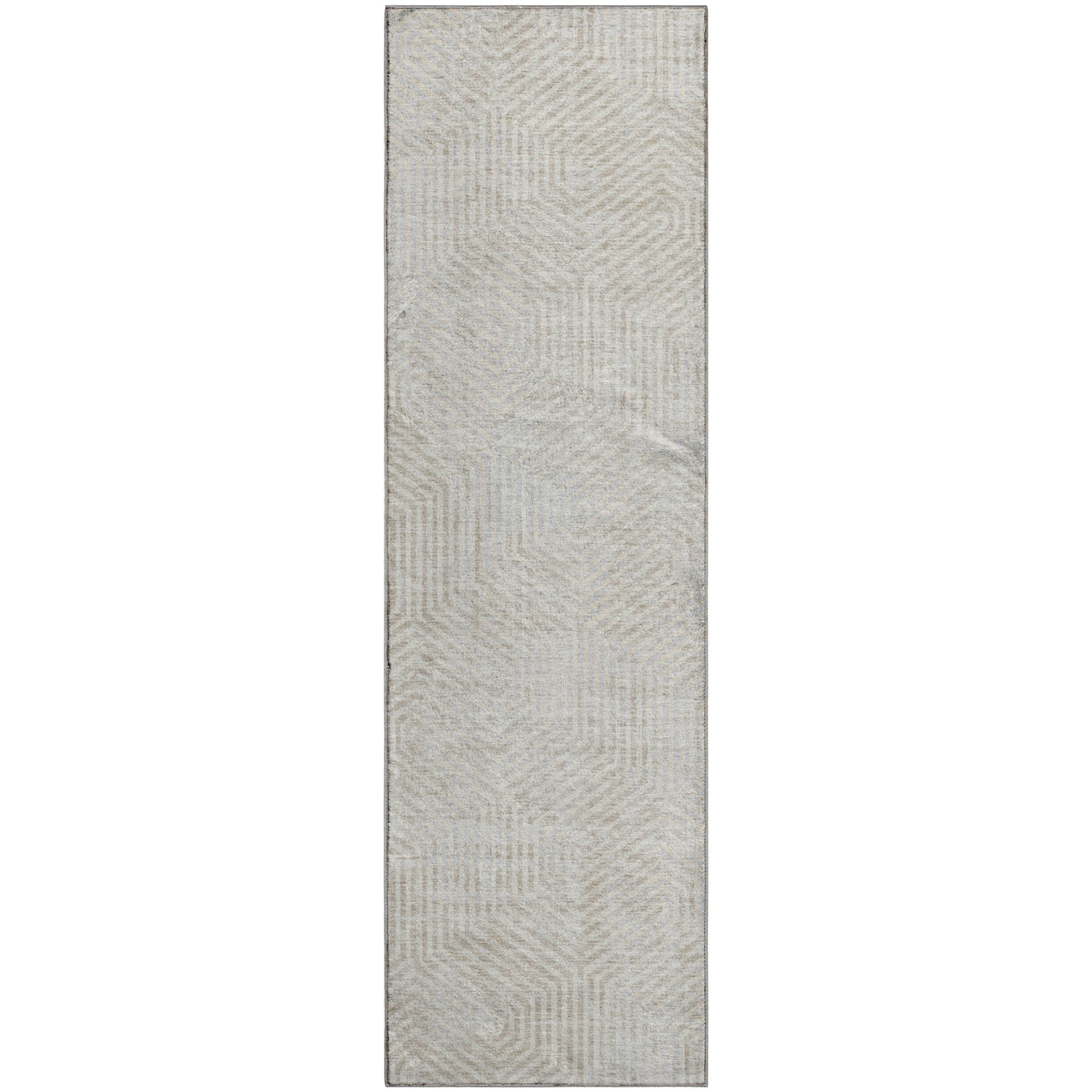 Bern Machine Washable Transitional Ivory Rug 2'3" x 7'6" #shape_Runner