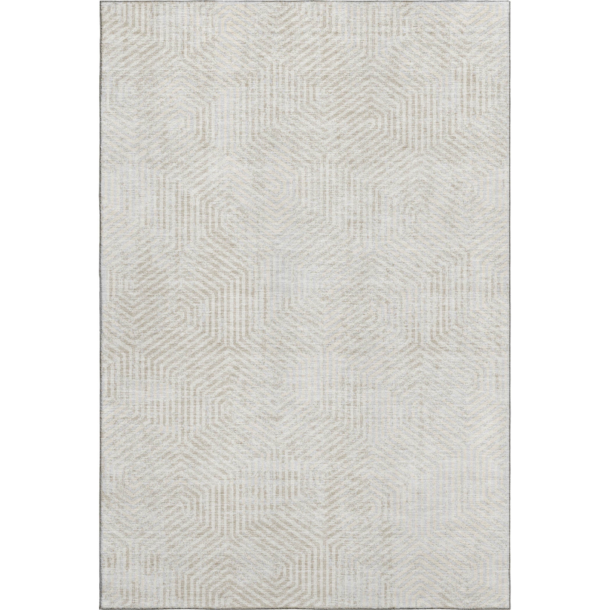 Bern Machine Washable Transitional Ivory Rug 2'6" x 3'10" #shape_Rectangle